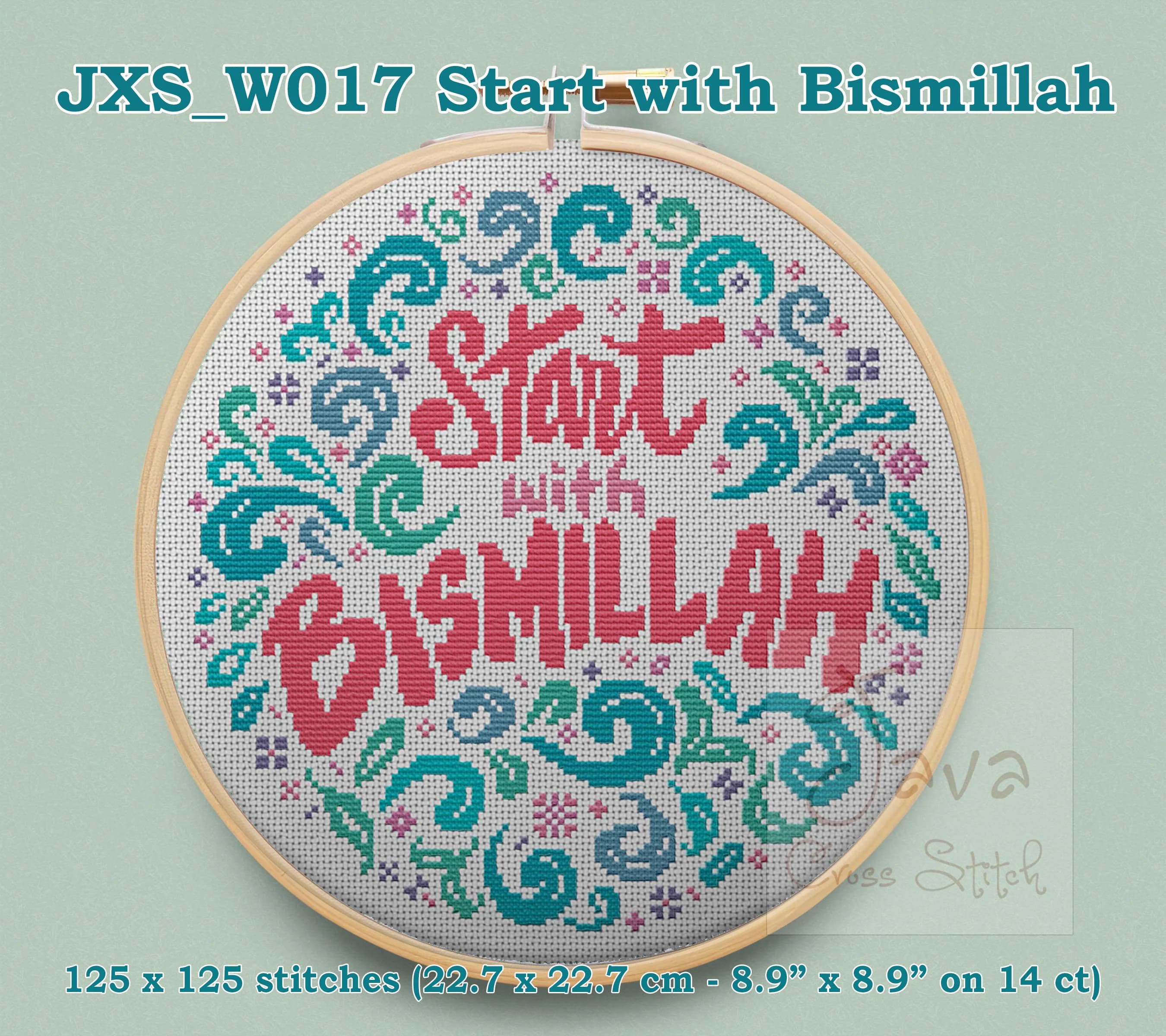 Islamic Cross Stitch Charts: Boho Pastel Designs (3 PDF) - image 2