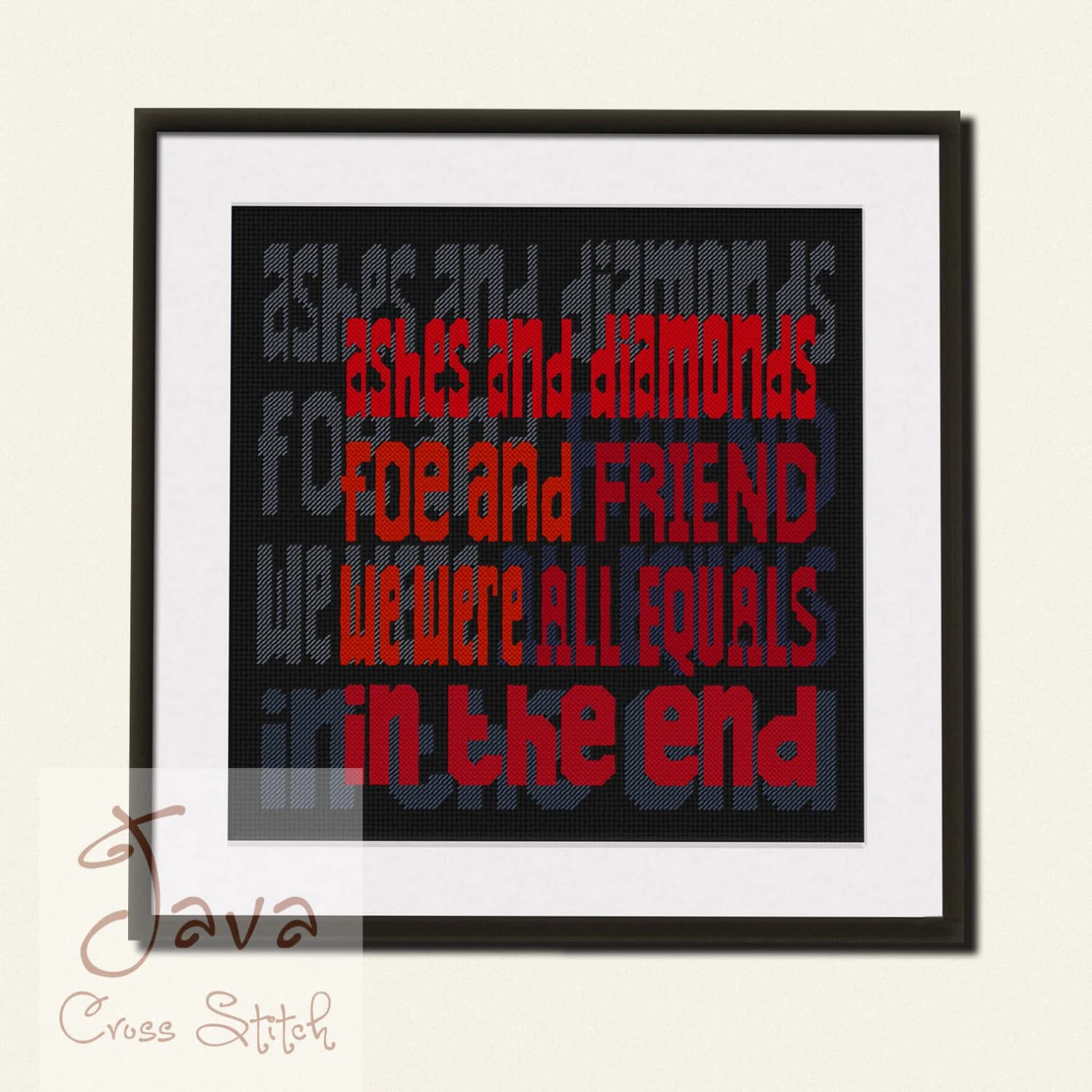 Pink Floyd Quotes inspired from Final Cut Album Instant Download PDF Cross Stitch Chart - image 2
