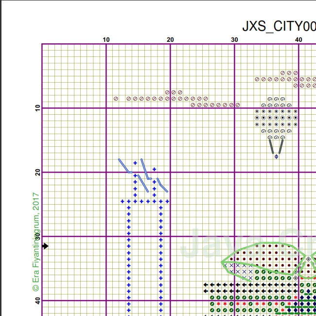 Jakarta Jaya Raya - Jakarta Landmarks PDF Cross Stitch Chart - image 3