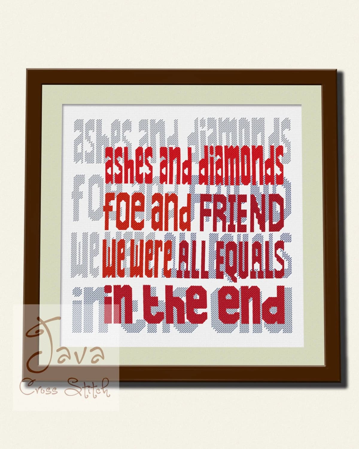 Pink Floyd Quotes inspired from Final Cut Album Instant Download PDF Cross Stitch Chart