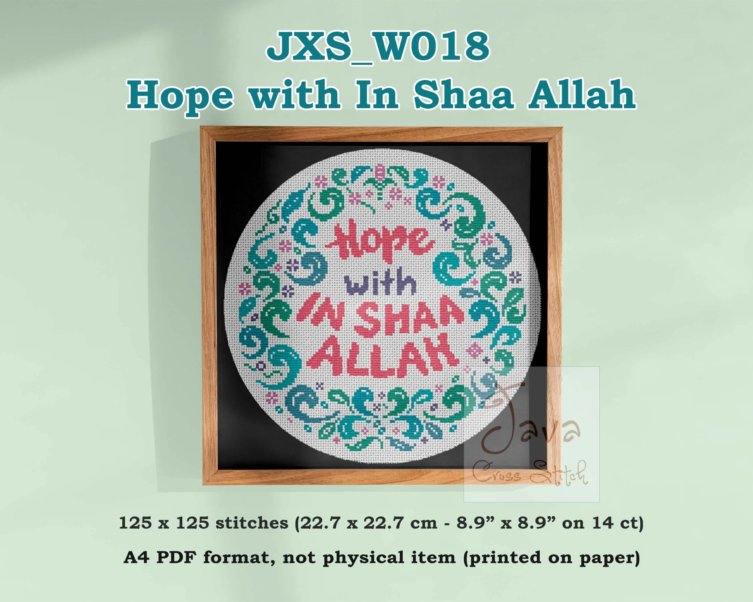 Islamic Cross Stitch Charts: Boho Pastel Designs (3 PDF) - image 5
