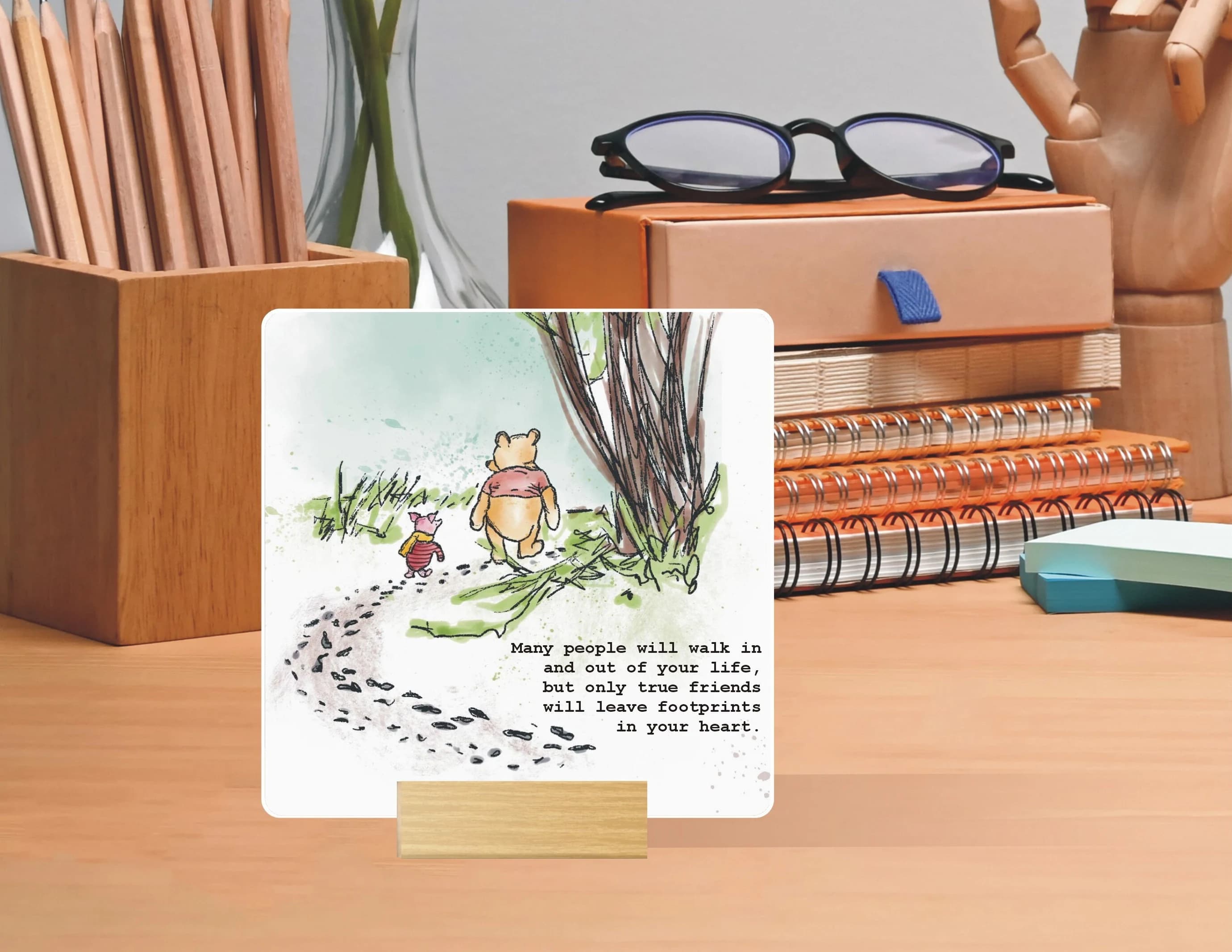 Classic Winnie the Pooh Ceramic Mini Tile Ornament For Best Friend, Friend or Colleague leaving gift, Sentimental gift for a special friend - image 3