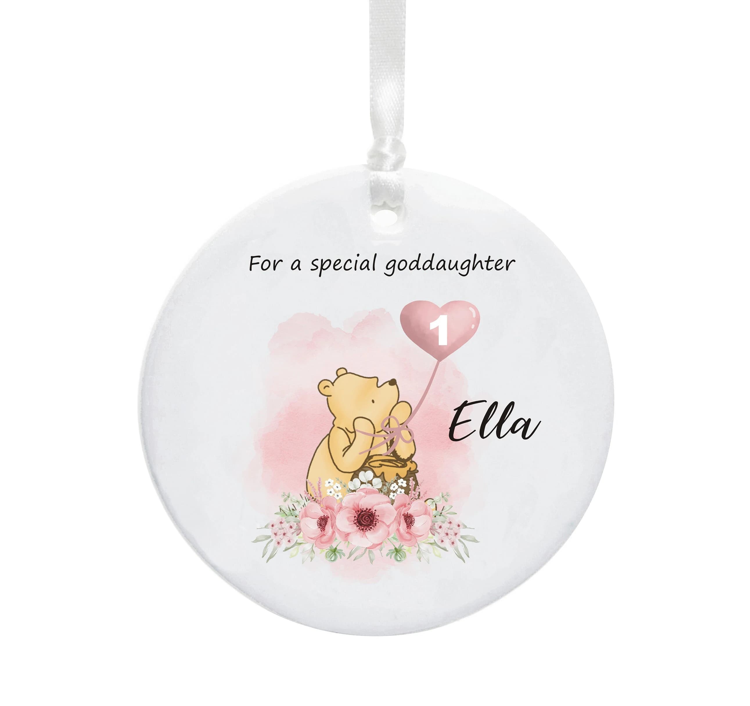 Winnie the Pooh 1st Birthday Personalised Ceramic Keepsake Gift for Granddaughter, Niece, Daughter, Great Granddaughter, Goddaughter - image 5
