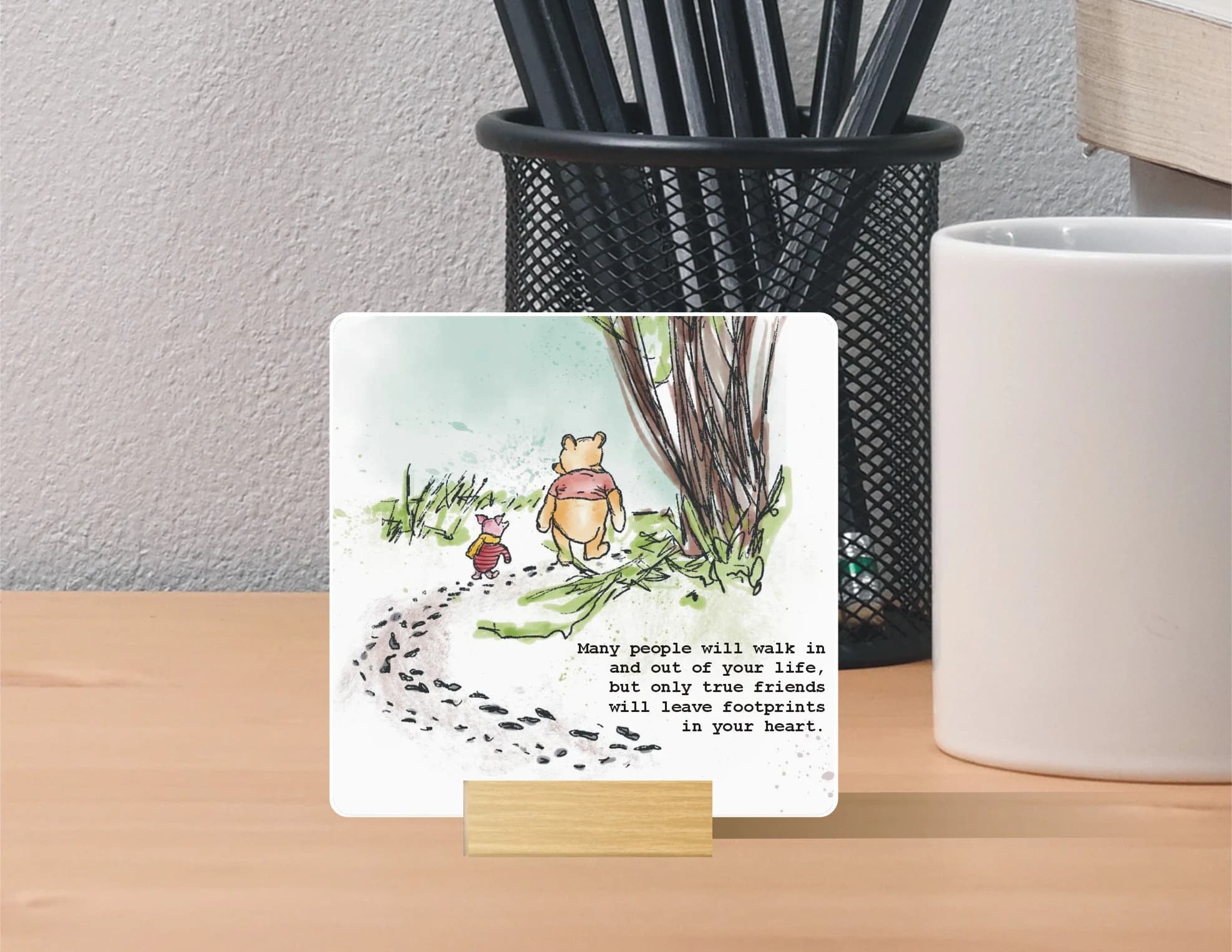 Classic Winnie the Pooh Ceramic Mini Tile Ornament For Best Friend, Friend or Colleague leaving gift, Sentimental gift for a special friend - image 4