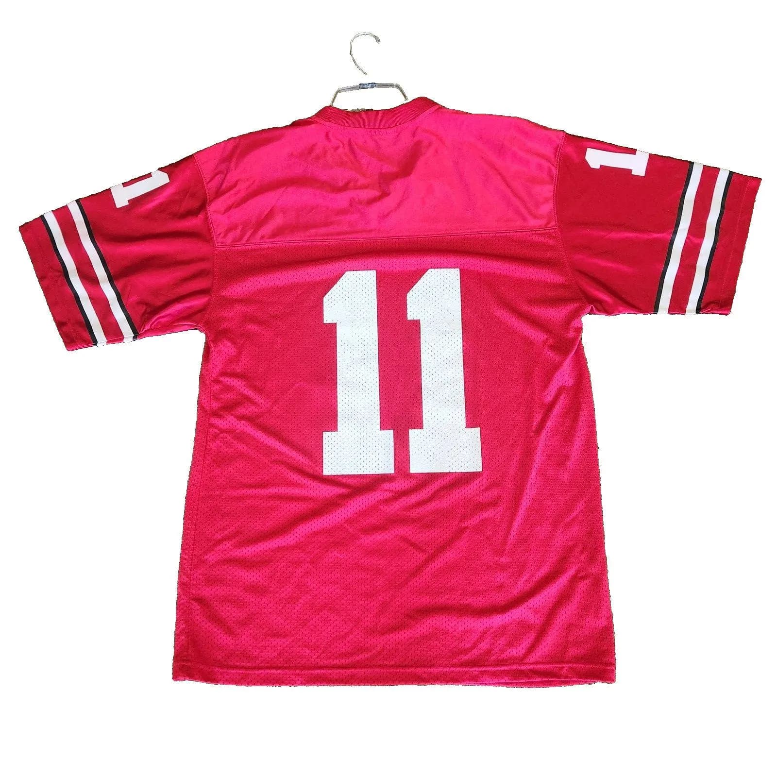 Vintage Ohio State Buckeyes Football Shirt - Red OSU Team Jersey - Sz M 100% Poly - image 3