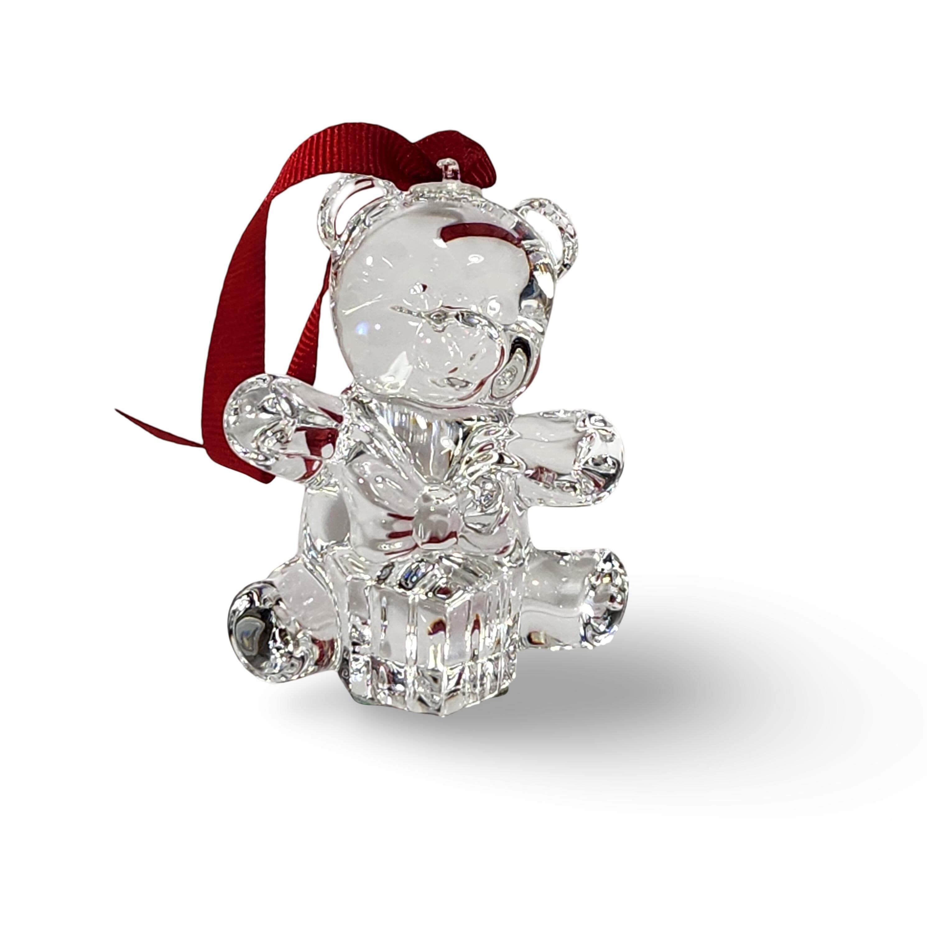 Waterford Marquis Crystal Teddy Bear Christmas Ornament - 1998 Ltd Ed 100th Anniversary Endearments Series - image 3