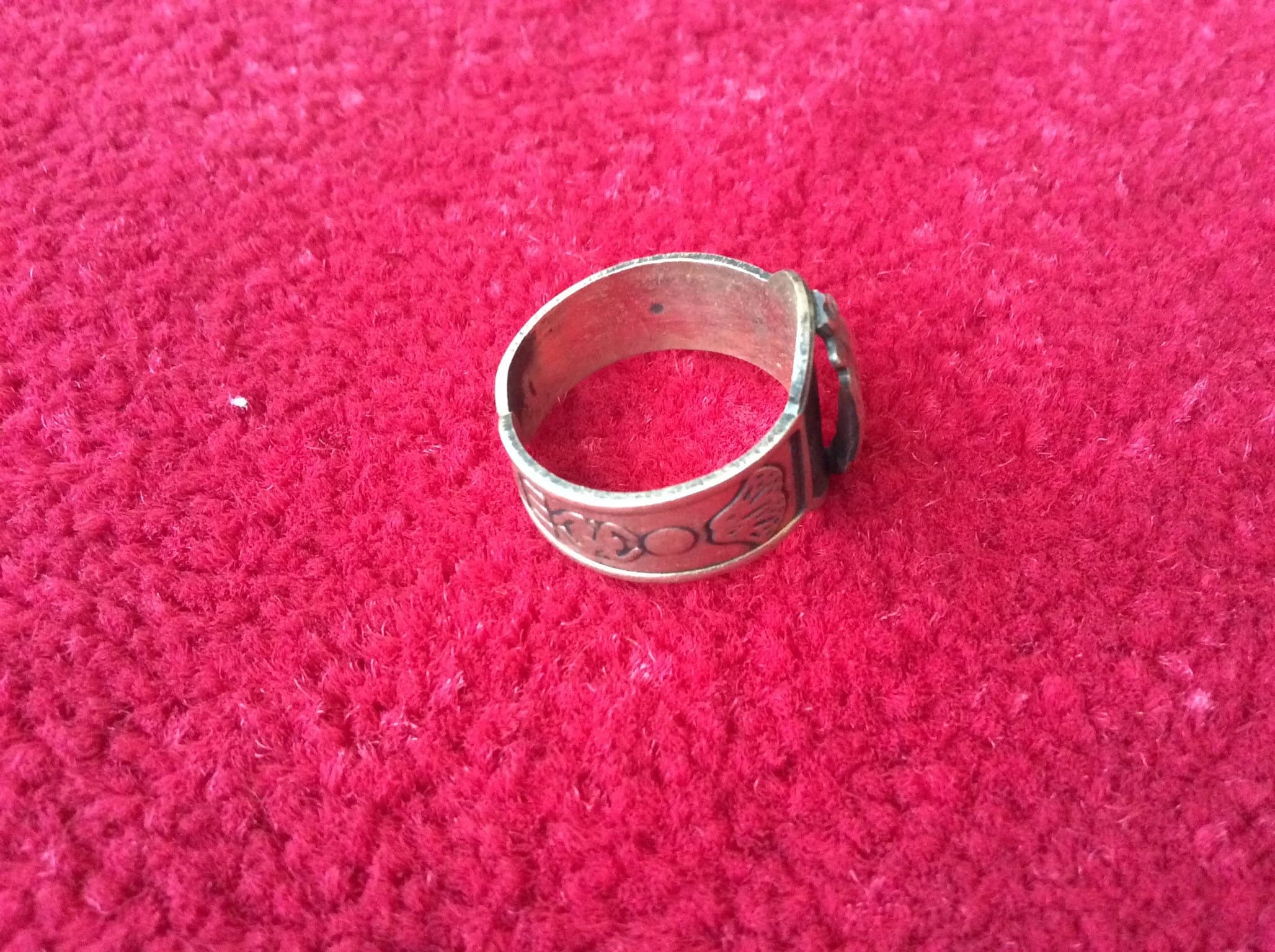 Ancient Egyptian Scarab African Jewelry Hieroglyphics adjustable ring ,Egypt symbol boho bohemian tribal ring T3 - image 3
