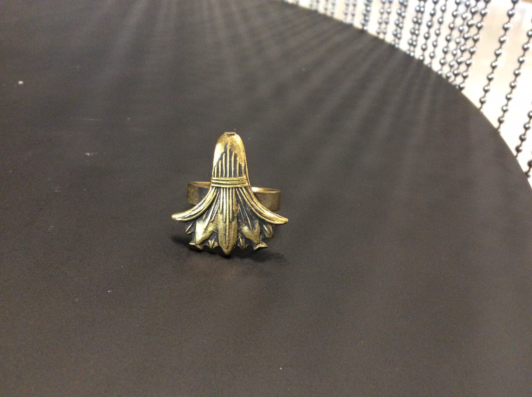 Ancient Egyptian Lotus Sun African Jewelry Creation Rebirth adjustable brass ring ,Egypt symbol ring Men Women T2