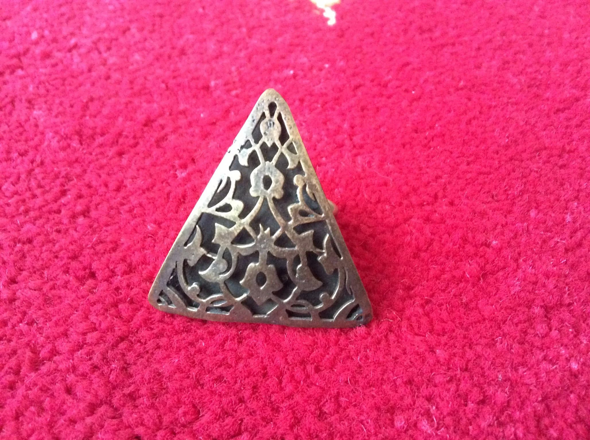 Ancient Egyptian Triangle Hollow ring of Cleopatra Jewelry King adjustable ring ,Egypt symbol boho bohemian tribal ring T3