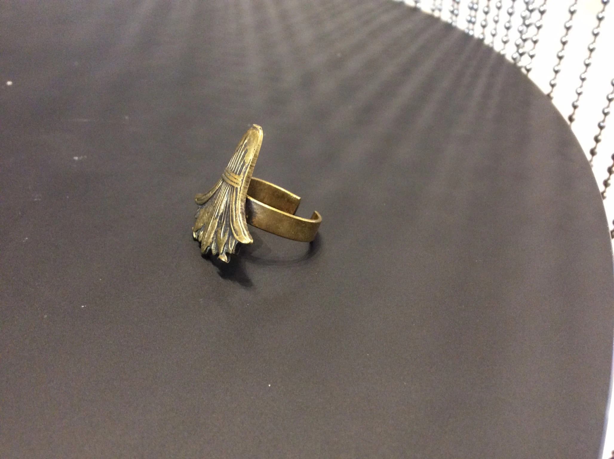 Ancient Egyptian Lotus Sun African Jewelry Creation Rebirth adjustable brass ring ,Egypt symbol ring Men Women  T2 - image 3