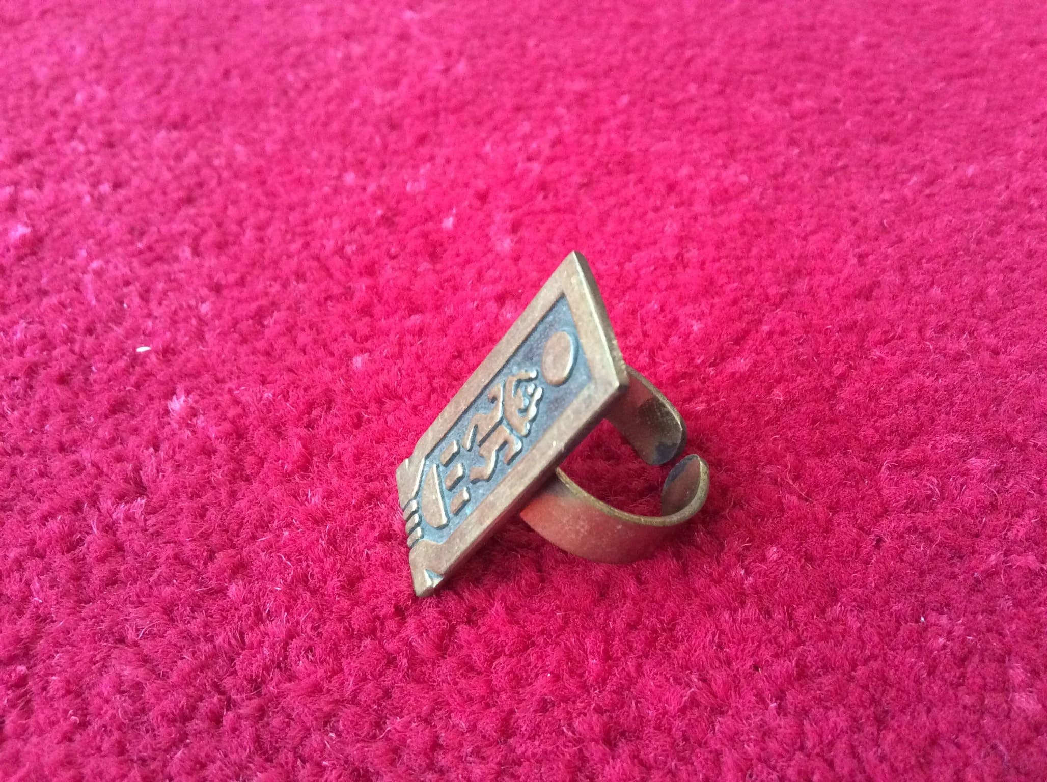 Ancient Egyptian ,Hieroglyphics rings , Scarab ring ,African Jewelry,Egyptian Jewelry, adjustable brass ring ,Egypt symbol , beetle ring T3 - image 3
