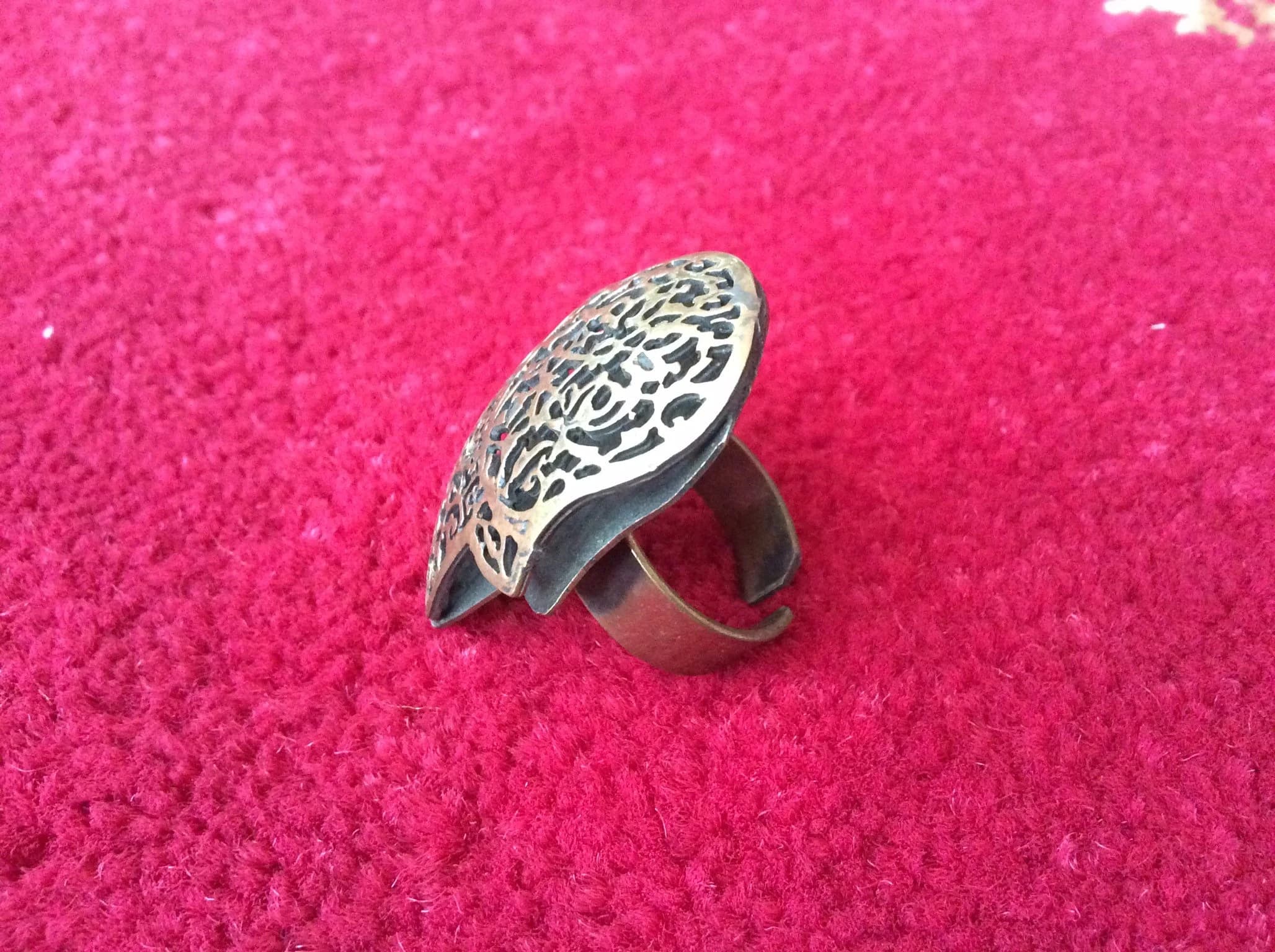 Ancient Egyptian ,  Hand hamsa ring,African Jewelry, pharaoh Egyptian Jewelry, adjustable ring , Egypt symbol , Egyptian hollow ring T3 - image 3