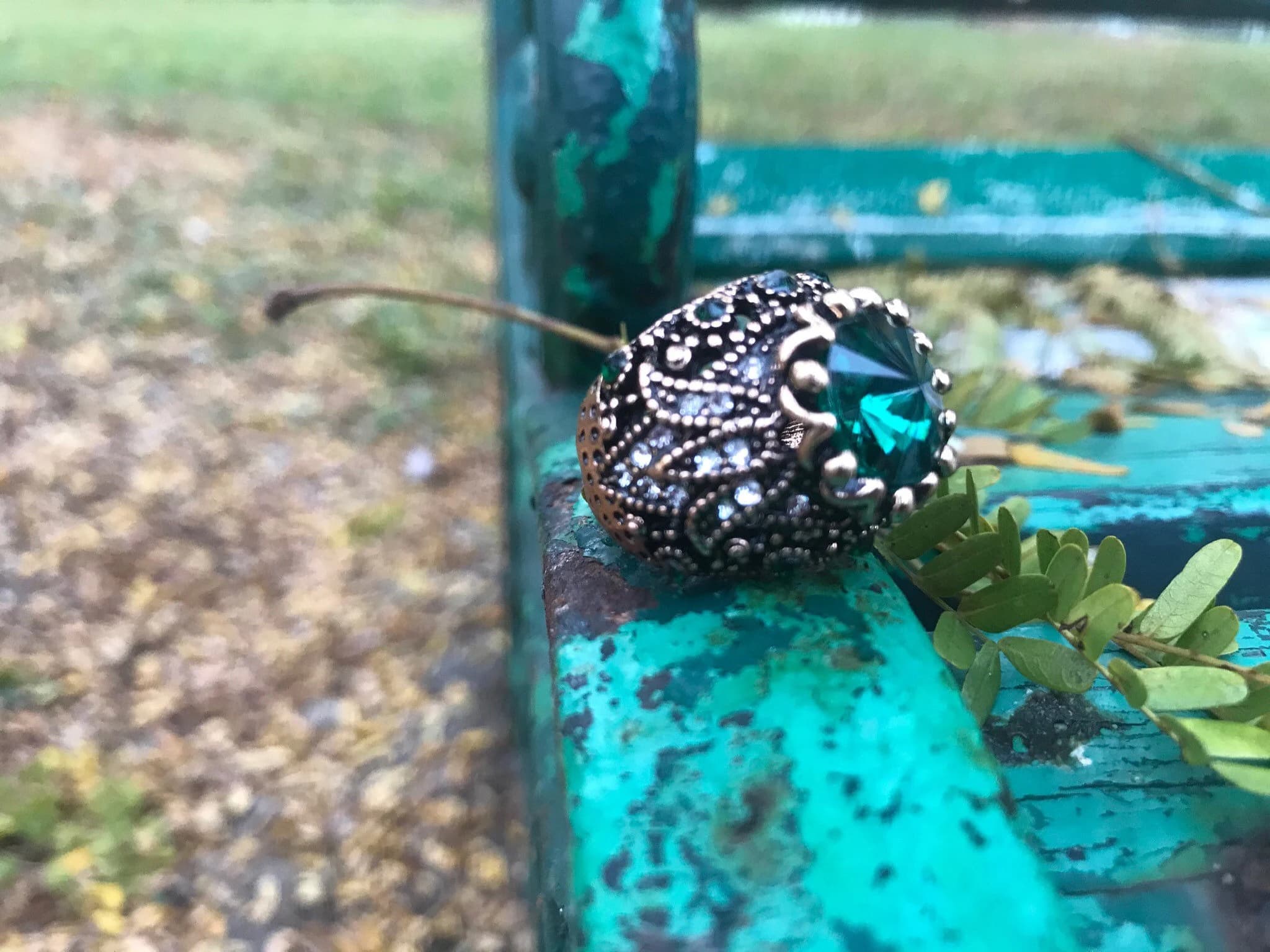 Retro Turkish ottoman Sultan Green Ring Evil Eye Cz Topkapi Crystal Women Jewelry Size 6 Wedding Anatolia Culture - image 3