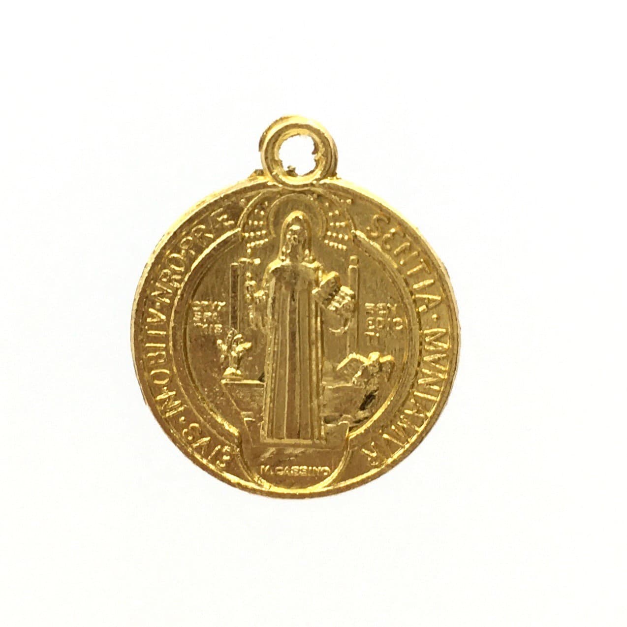 Religious Charms Gold, St Benedict Religious Charm, Alloy Religious Jewelry, St Benedict Gold Pendant, Bellaire Wholesale, Bulk Buy Charms - image 3