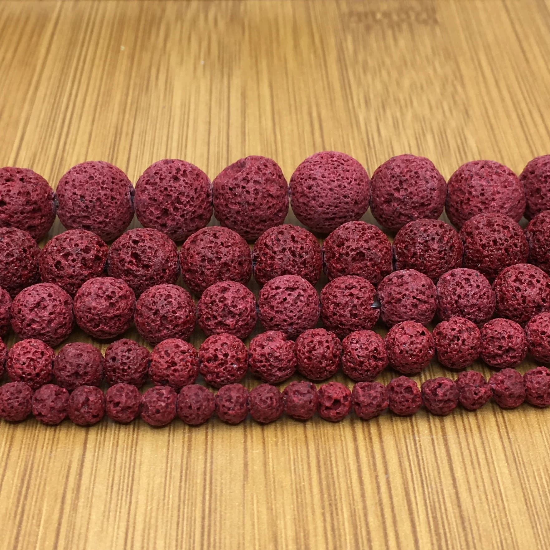 Burgundy Lava beads, Gem stone, Natural stones, 4mm, 6mm, 8mm, 10mm, 12mm, Wholesale beads, Canadian Supplier, Volcano Beads - image 5