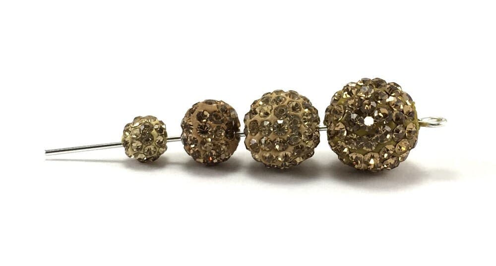 10mm Dull Gold Rhinestone Bead, 10mm Disco bead, Dull Gold bead, 10mm Dull Gold beads, crystal bead, small crystal bead, Canadian Supplier - image 4