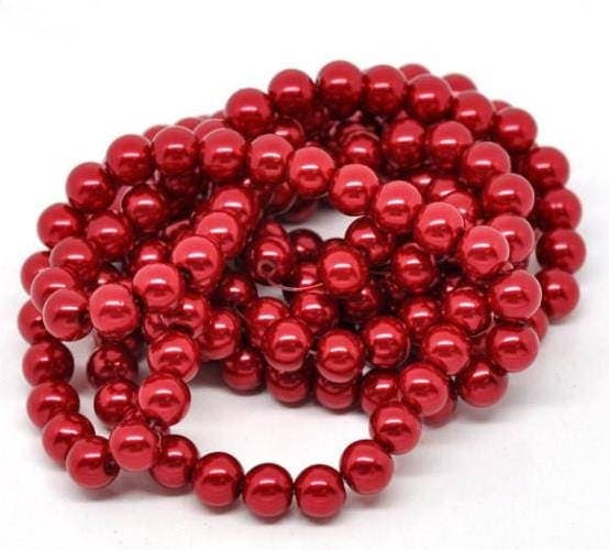Tasbih Red and White Pearl With Allah Pendant, Muslim Tasbih, 33 Bead Tasbih, Muslim jewllery, Canadian muslims, bulk buy, tasbih under 10 - image 4