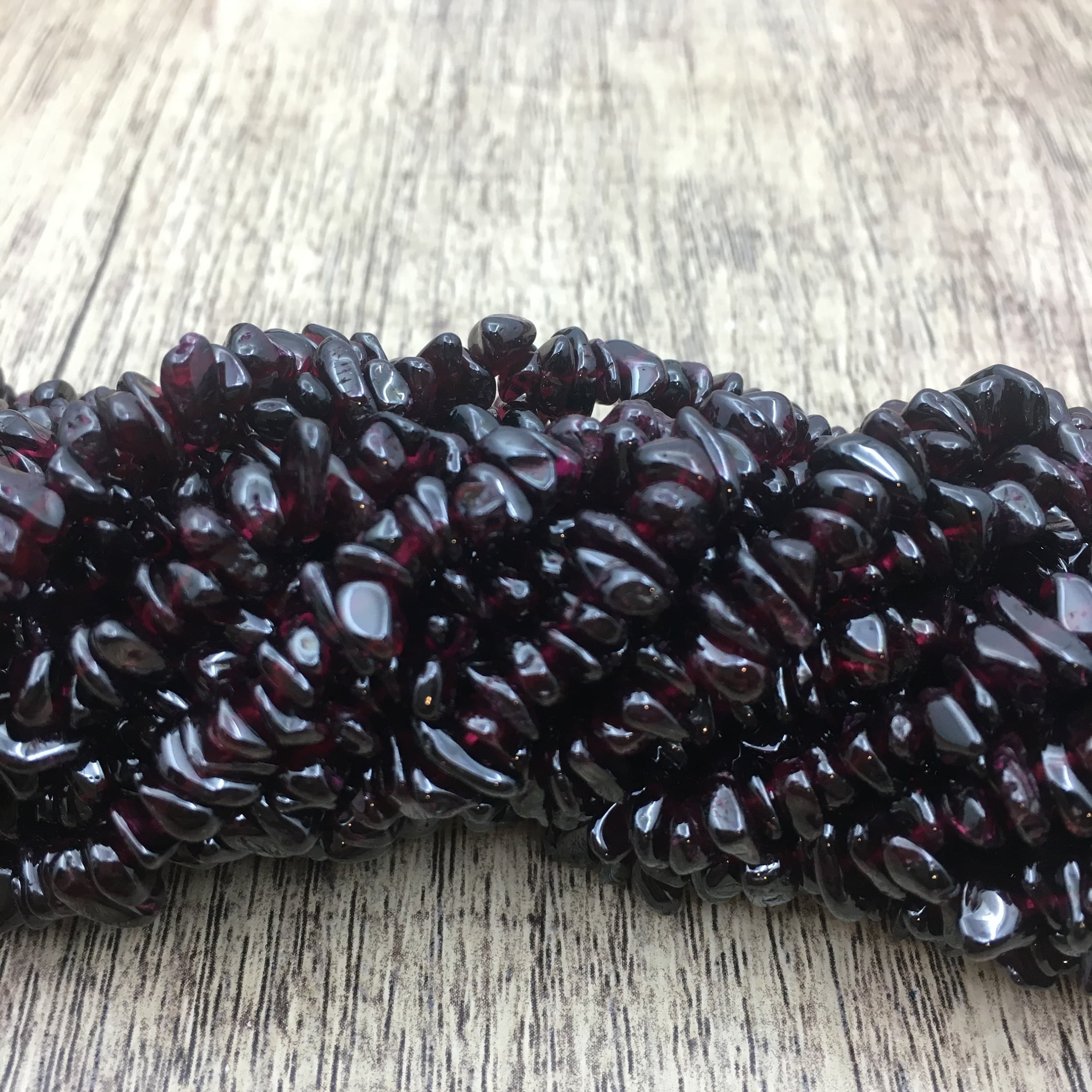Garnet Chips, Natural Color Bead, Natural Stone, 5x8mm , Full Strand, Semiprecious Gemstone, Wholesale Beads, Summer Jewelry - image 3