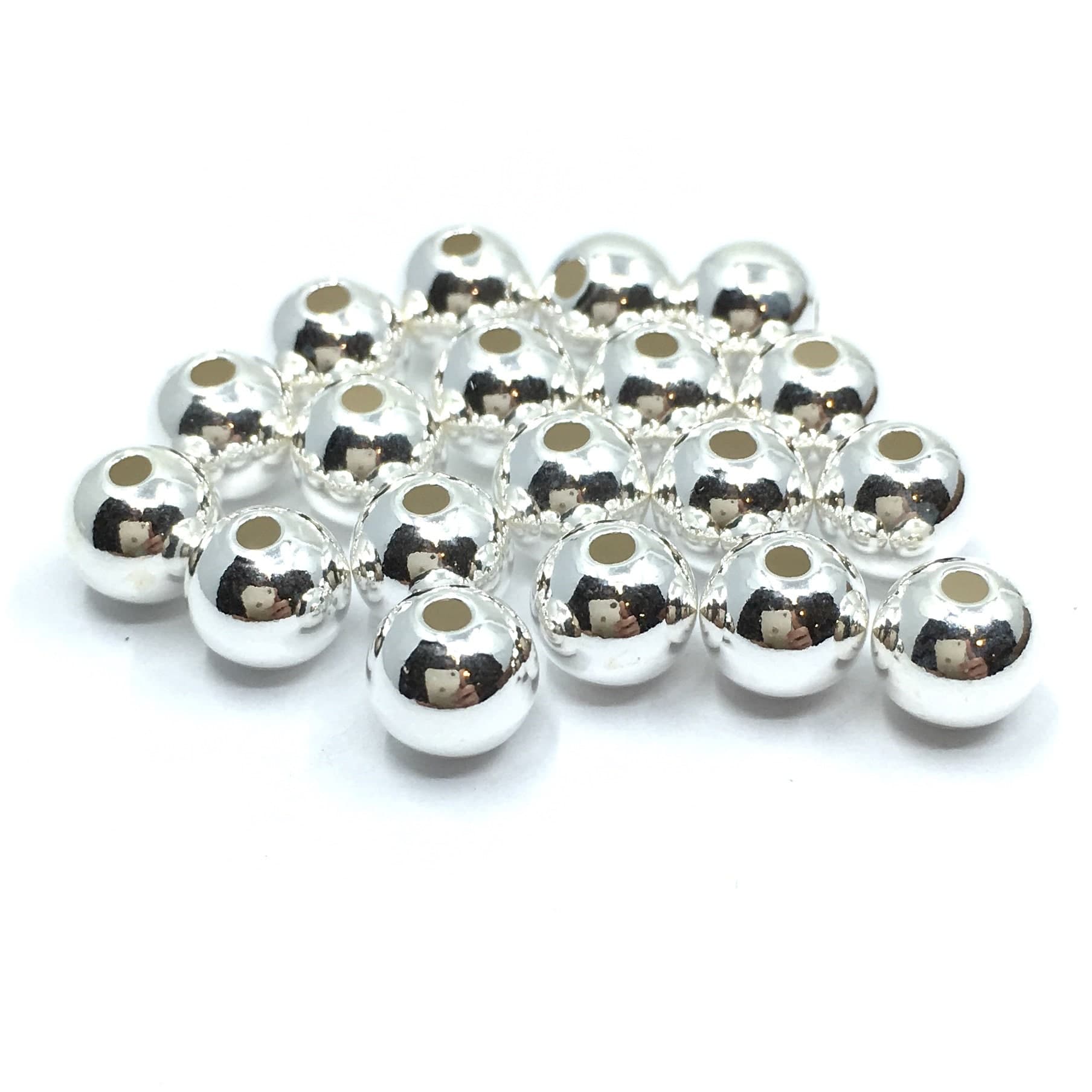 6mm 10 beads Sterling Silver , Sterling Bead for Bracelet, DIY Bracelet, Beads, 0.925 Silver beads, Italian Silver Beads, Canadian Seller - image 3