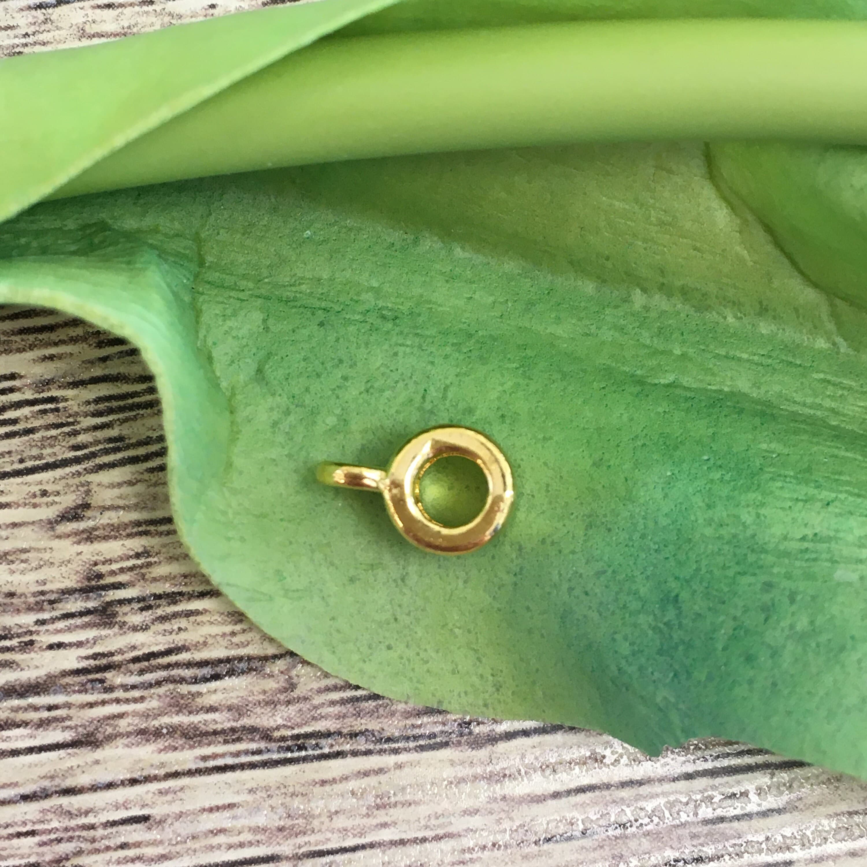 Alloy Gold Charm Hanger with line in center, Round Charm Hanger, Round Pendant, Alloy Round Charm Hanger, Pack of 20, Canadian Supplier - image 3