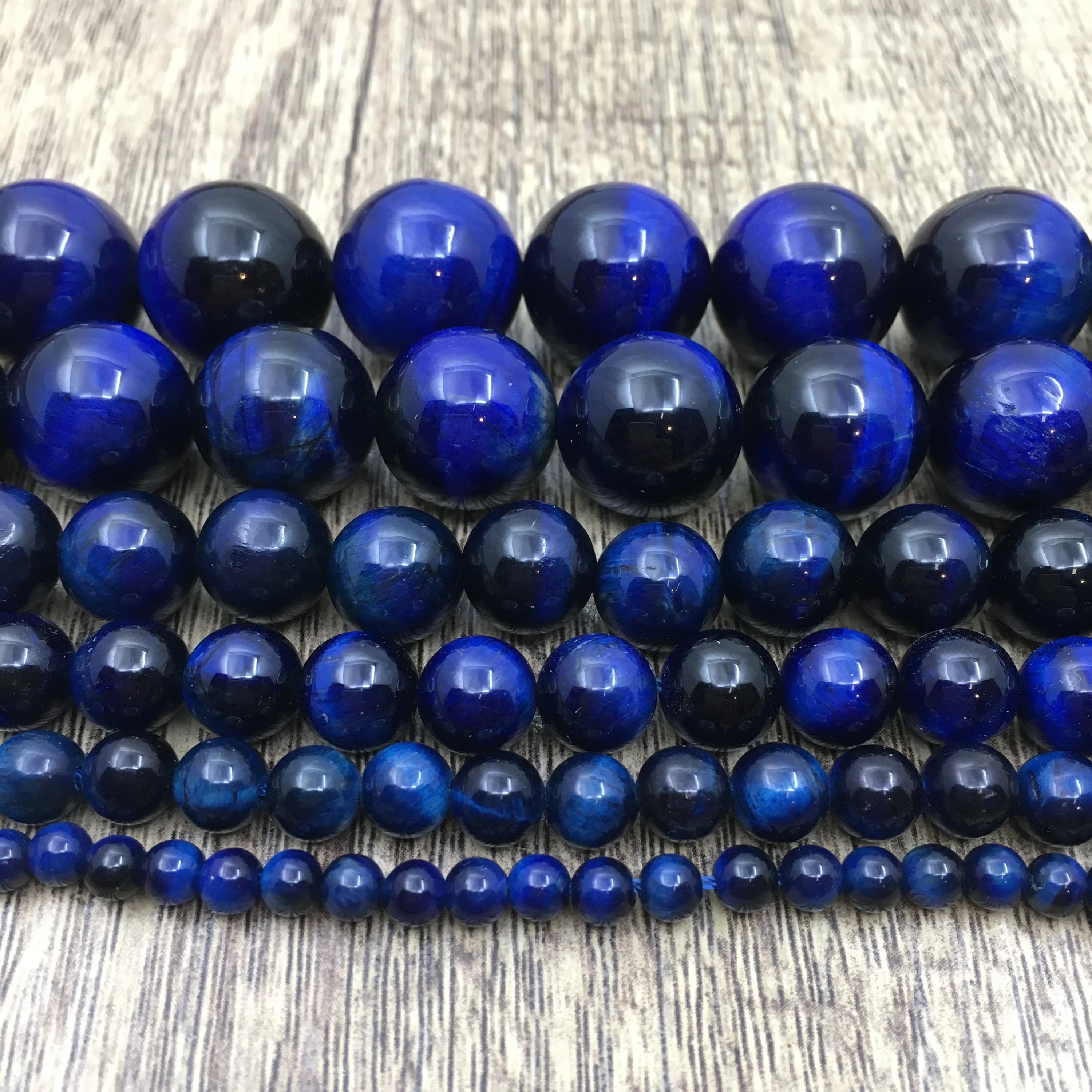 Blue Tiger Eye beads, 4mm, 6mm, 8mm, 10mm, 12mm, 14mm, 16mm, Gemstone, semi precious stone, bulk buy, Canadian Wholesale Supplier
