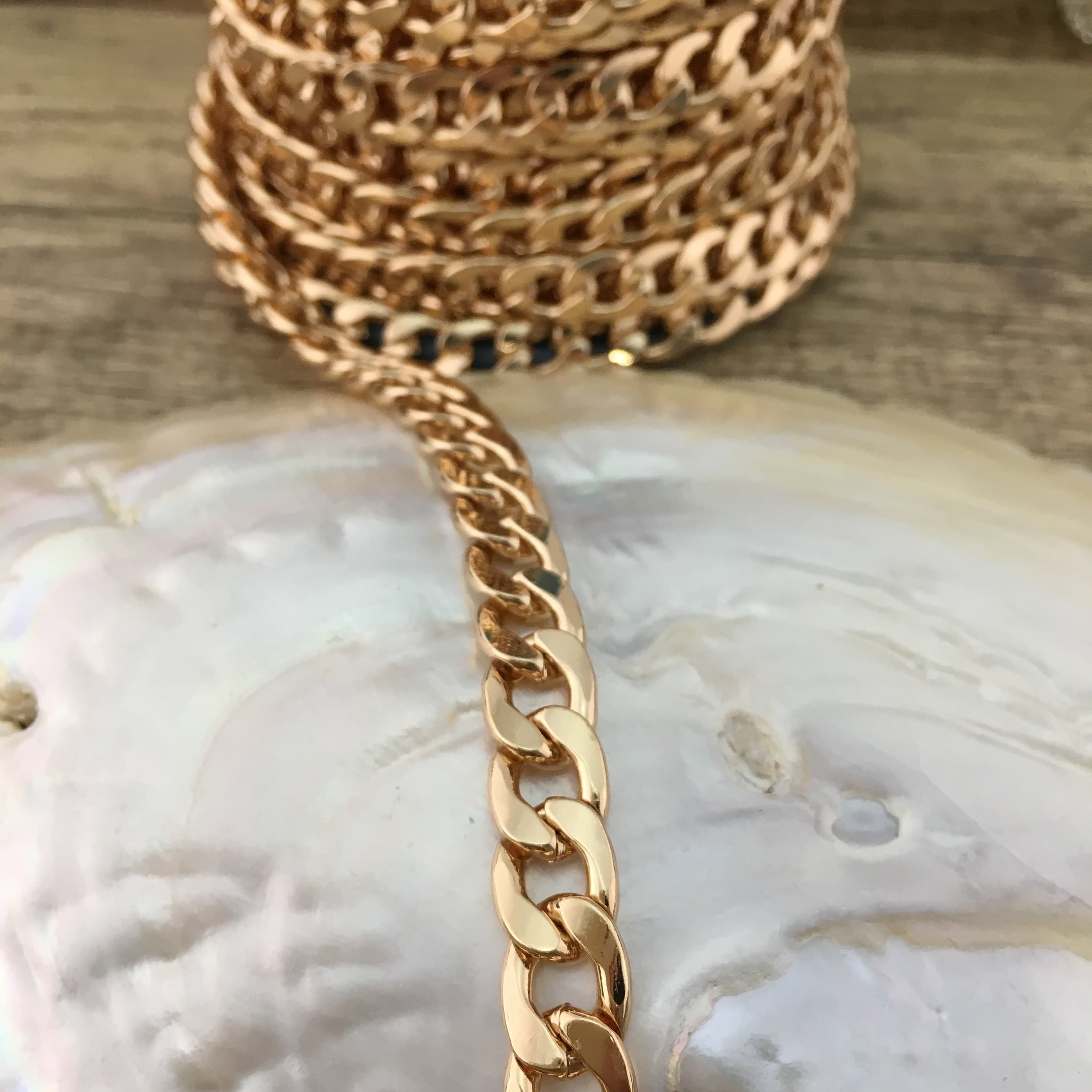 Alloy Flat Curb Chain, Alloy Jewelry Chain, Silver Chain, Dull Gold Chain, Gunmetal Chain, Canadian Supplier - image 4
