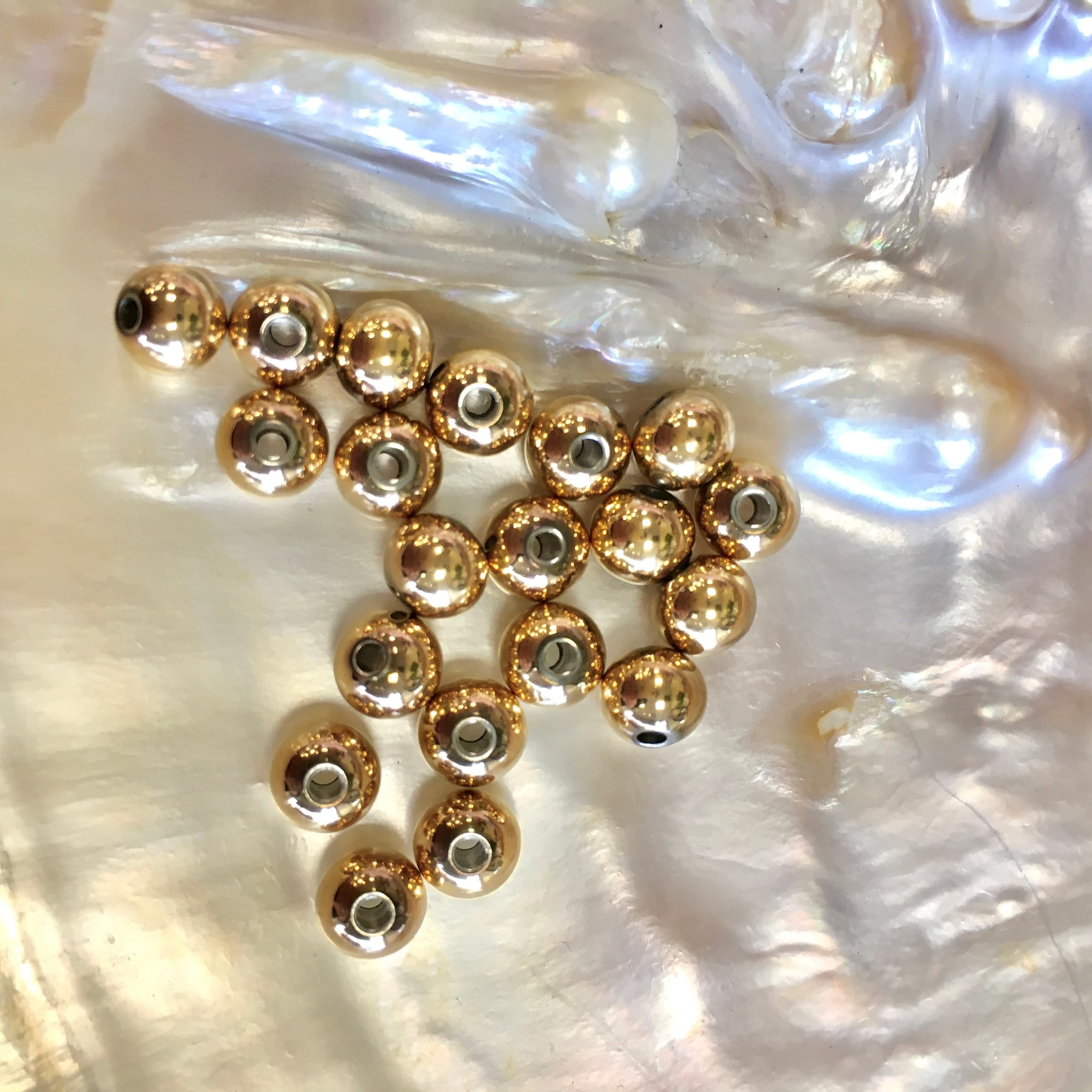 Stainless Steel Gold Round Beads, Round Spacer beads, Gold Beads, Beads for bracelet, Canadian Supplier - image 4