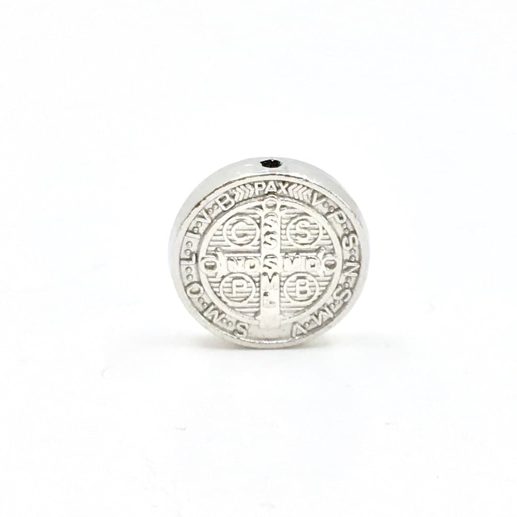 Saint Benedict Beads, Alloy Religious Beads, Religious beads, 10Pc, Rhodium Beads, Bellaire Wholesale, Wholesale Religious Beads, Bulk Buy