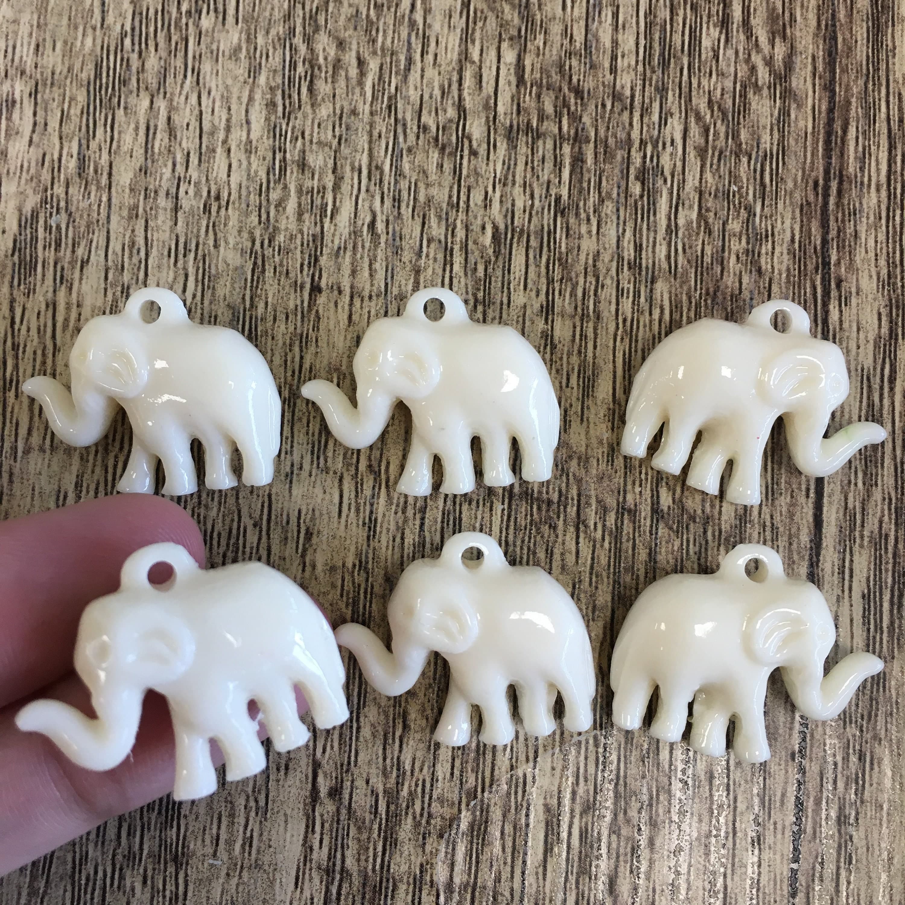 Resin Charm, Resin Elephant Pendant, Resin Jewelry, Animal Jewelry, Ivory Elephant Pendant, Bellaire Wholesale, Bulk Buy, Canada Supplier - image 5