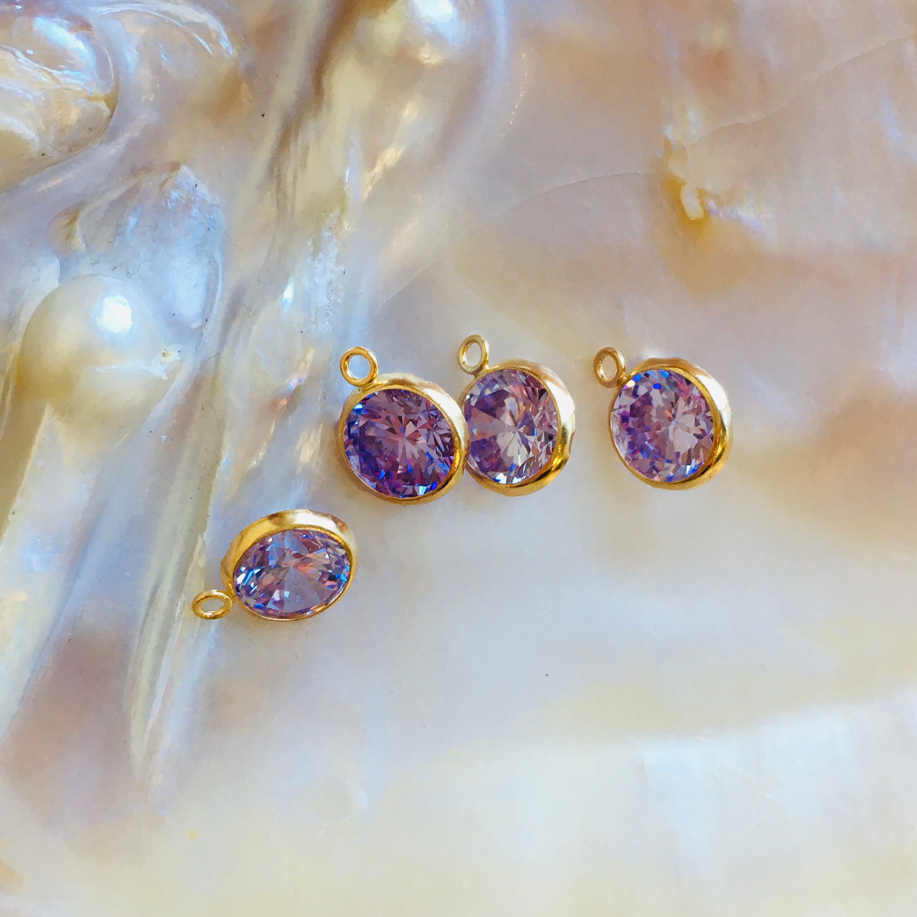 14k Gold Filled birth stone charms, Birthstone charms, Birth Month Stones, Cubic Zirconia Birthday Charms, Gold Filled, Bellaire Wholesale - image 4