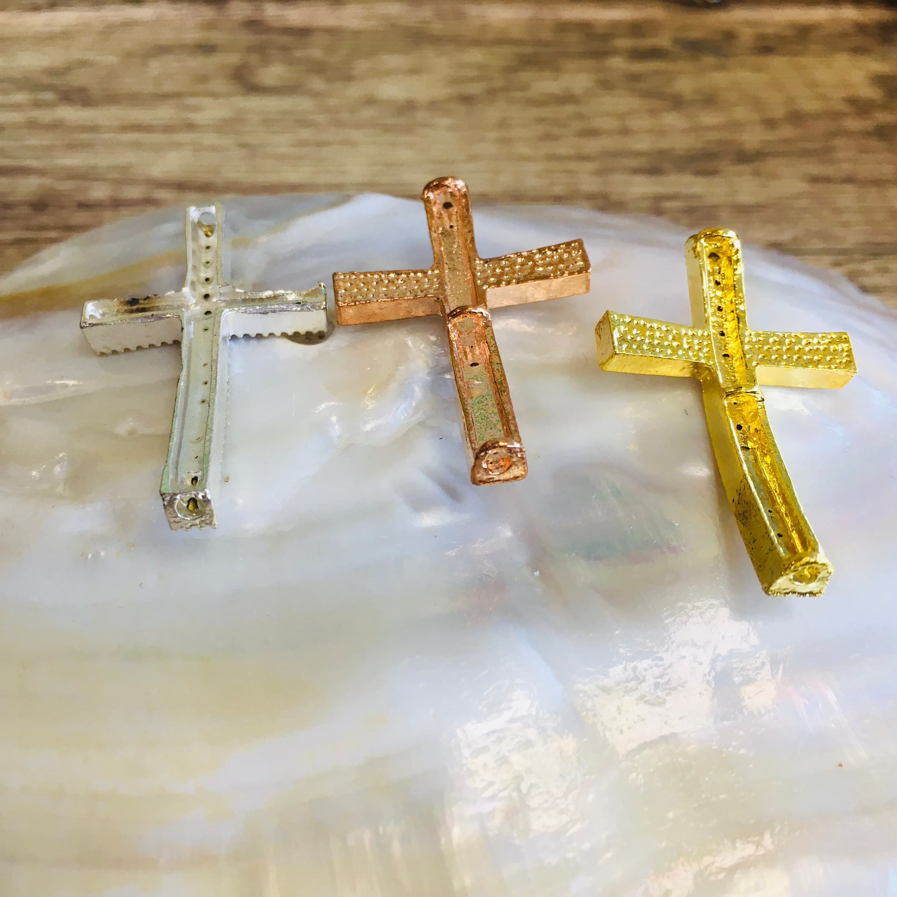 Cross Findings, Cross Bead, Cross Connectors, Alloy Cross Connector, Silver Cross ,Gold, Rose gold Cross Bead, Cross,  Bellaire Wholesale - image 4