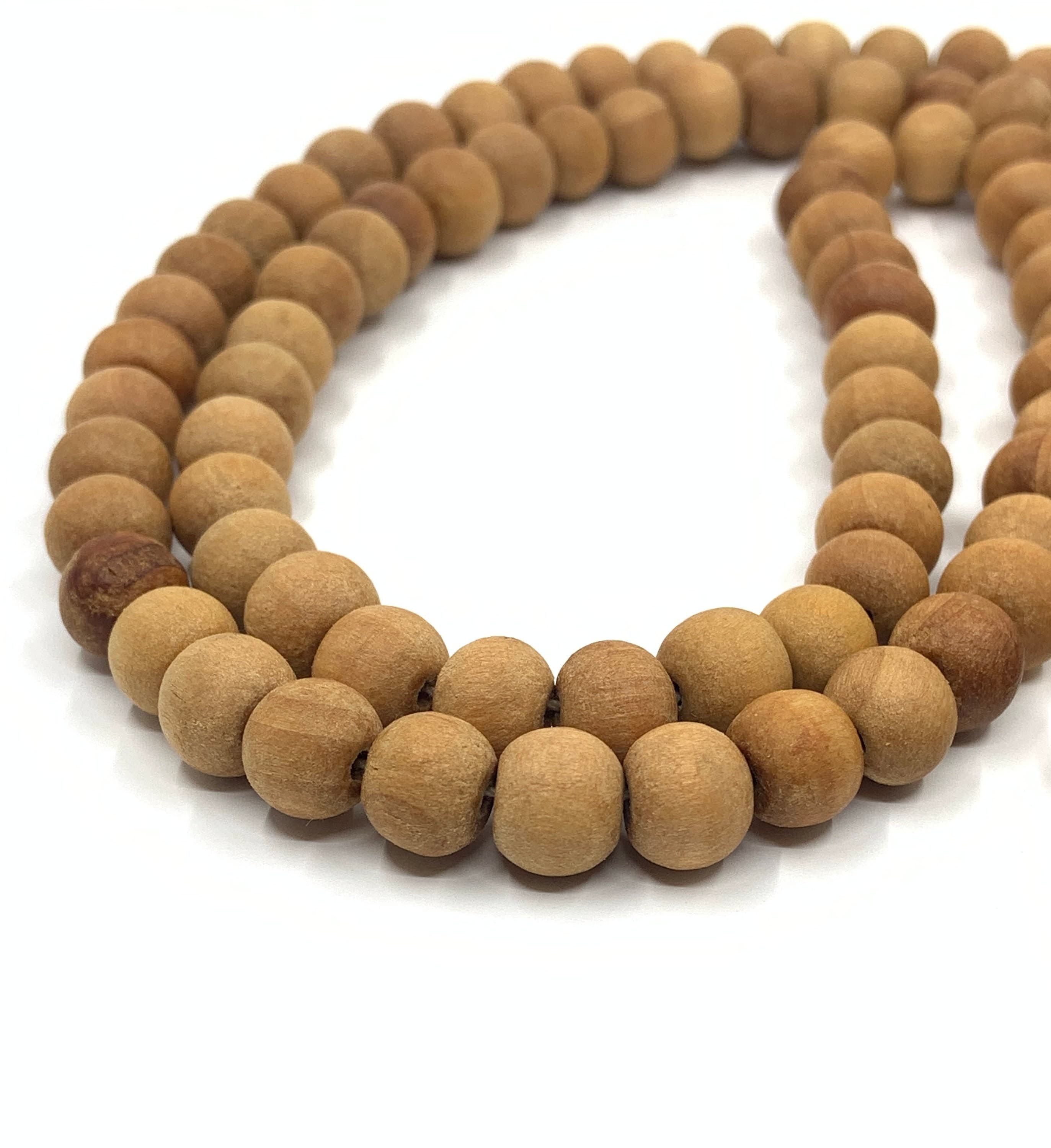 Sandalwood Mala Necklace, 6mm, 8mm, 10mm, Sandalwood Rosary, Meditation Prayer Beads - image 4