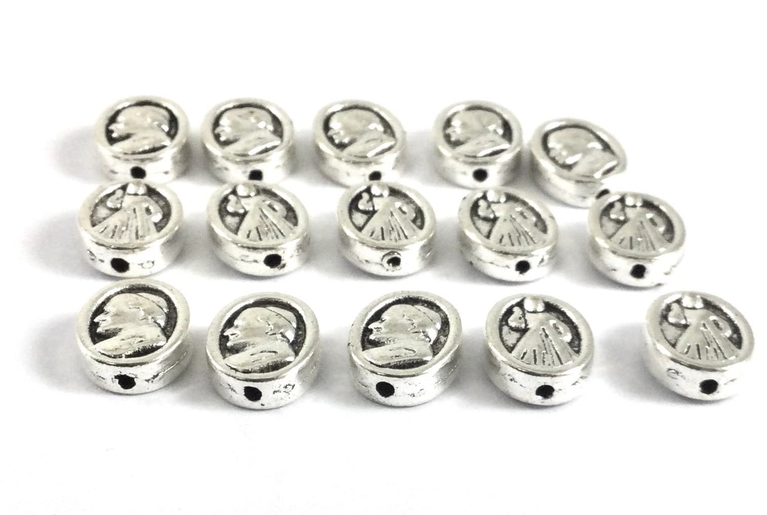Alloy Religious Beads, Religious beads, 40Pc, Silver Bead, Jewelry findings, Pendant Findings, Earring Findings - image 5