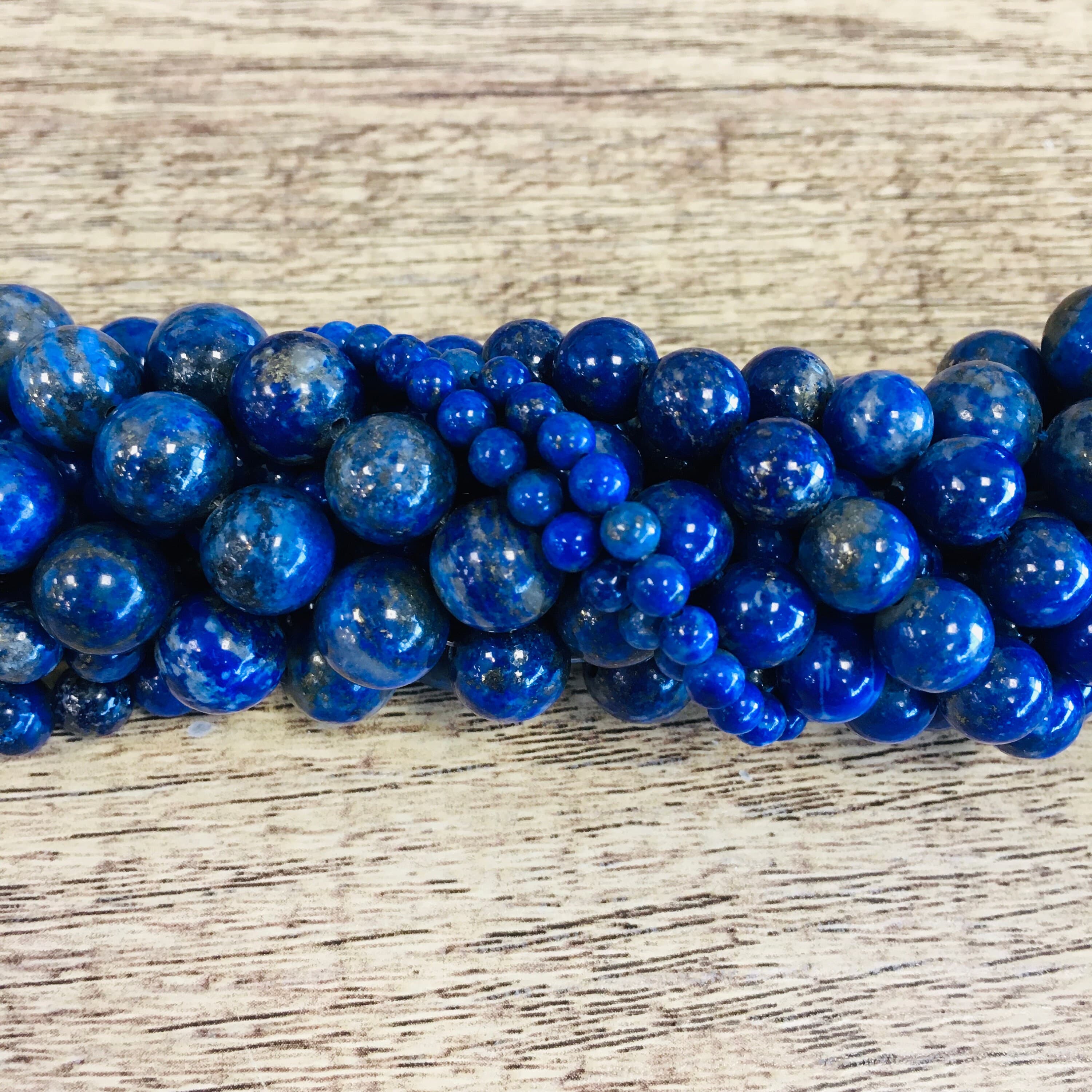 Blue lapis lazuli beads, Natural Stones, Natural Stone Beads, 4mm Lapis beads, 6,8,10mm beads, Canadian Supplier, Bulk Buy, Beading Supplier - image 5
