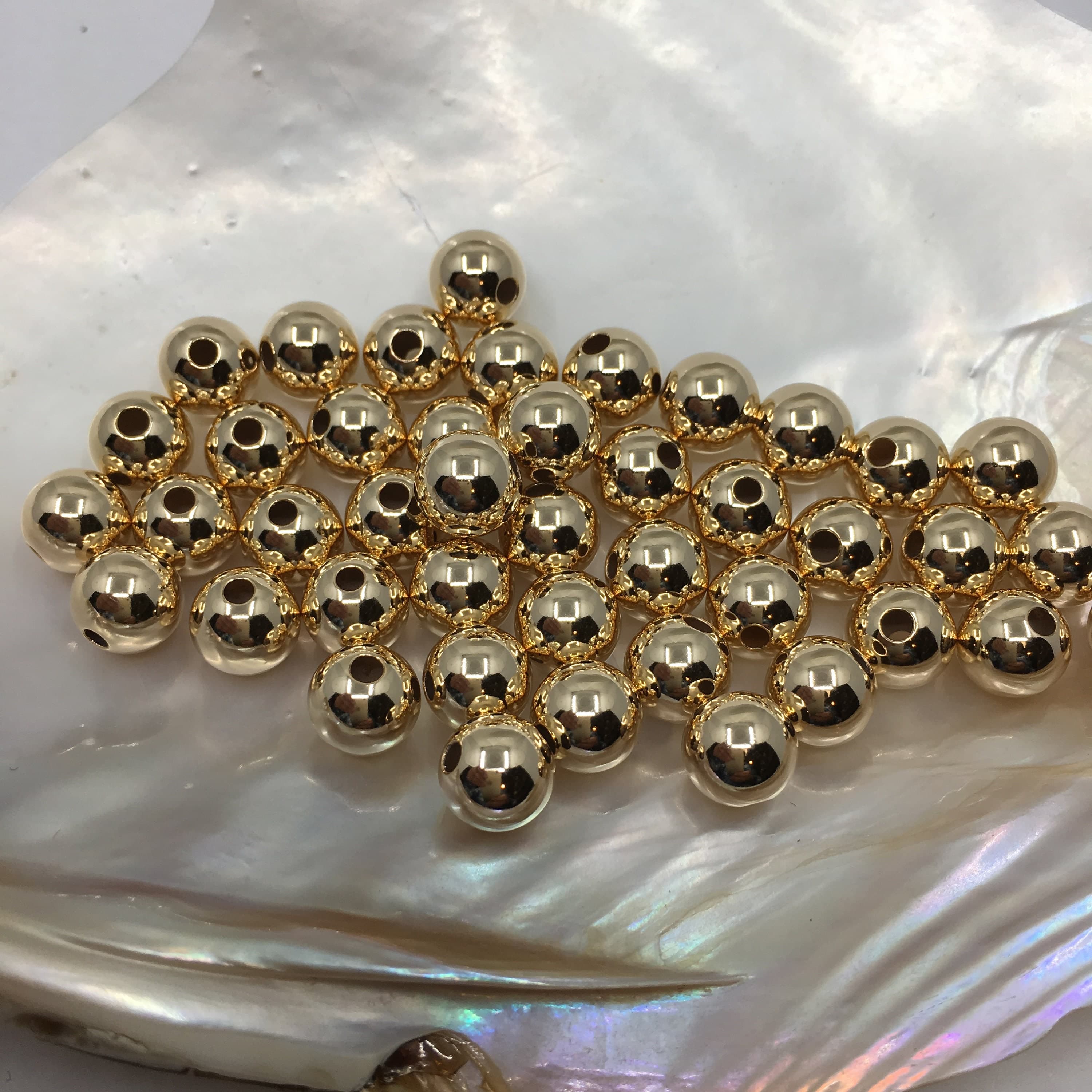 Gold filled 1/20 14K, 10mm Gold filled, 14K  Bracelet, Gold Filled Beads, Gold filled loose beads, 14K Canadian company, 1 Pc - image 5