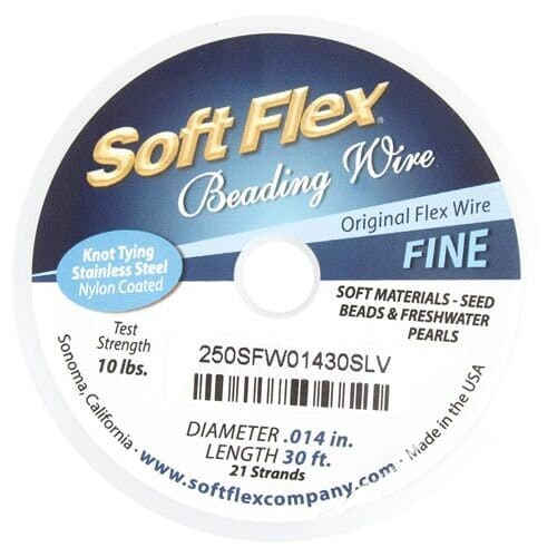 Soft Flex Fine Wire, Stringing Beading Wire, Spool Size 30 Ft, 100ft, Specialty Beading Threads And Tiger tail, Canadian Supplier, Bulk buy