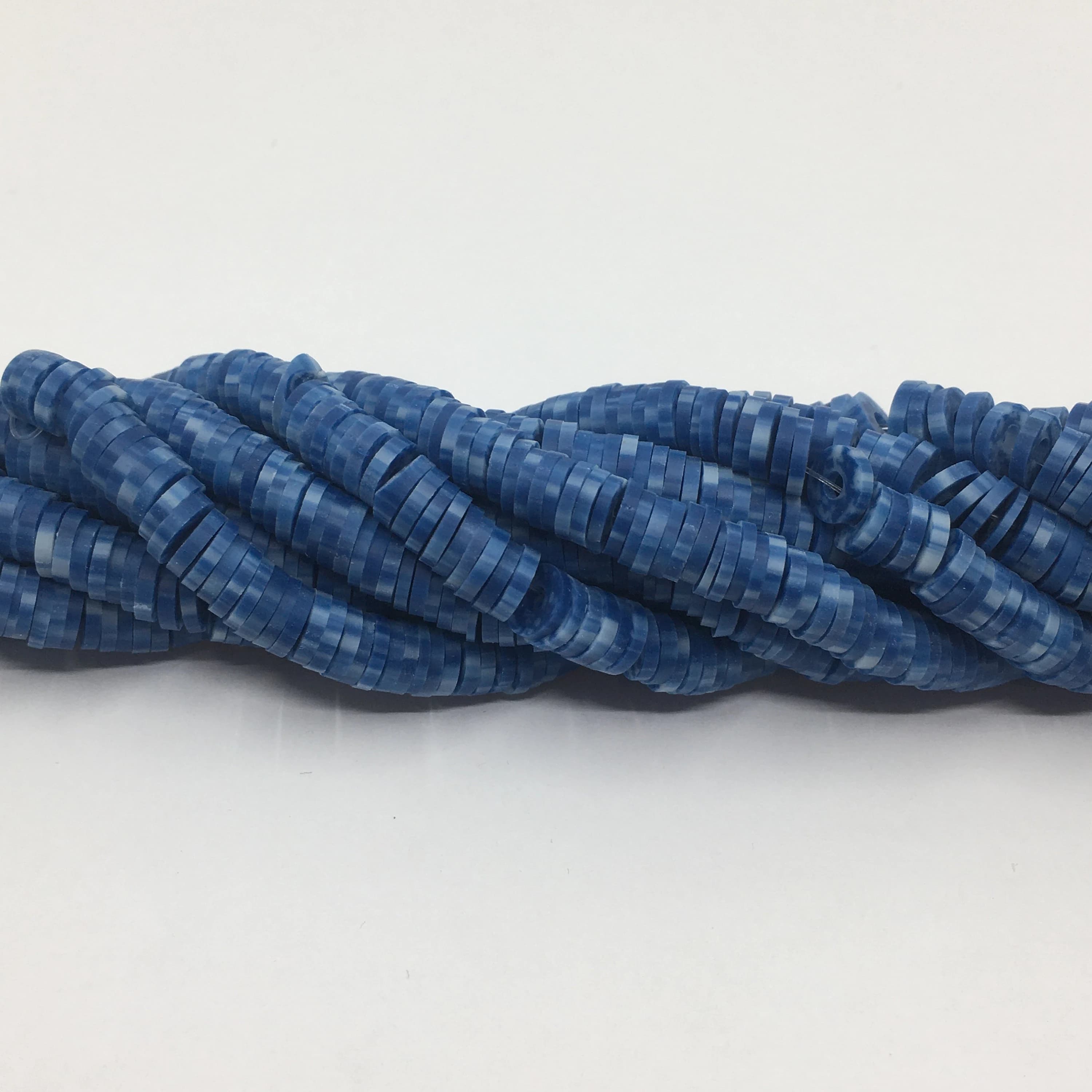 Dotted Purple Heishi Beads, Blue, Salmon Pink Heishi Disc Beads, 6mm Beads, Rubber Beads, Vinyl Beads, Bellaire Wholesale, Canadian Supplier - image 4