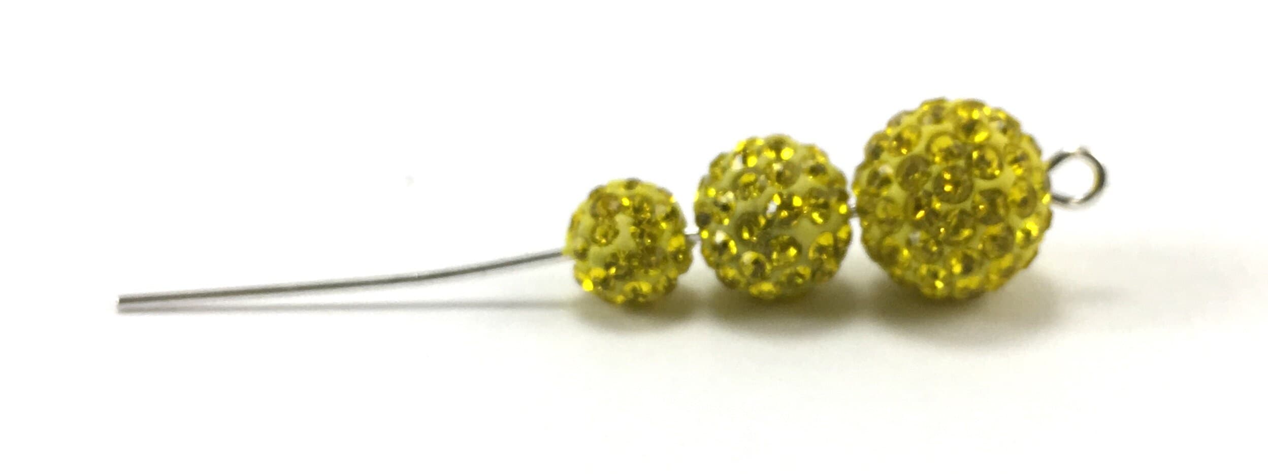 Yellow Rhinestone Bead, 8 mm Disco beads, Yellow bead, 8 mm Yellow beads, Yellow crystal bead, small crystal beads, Canadian Supplier - image 5