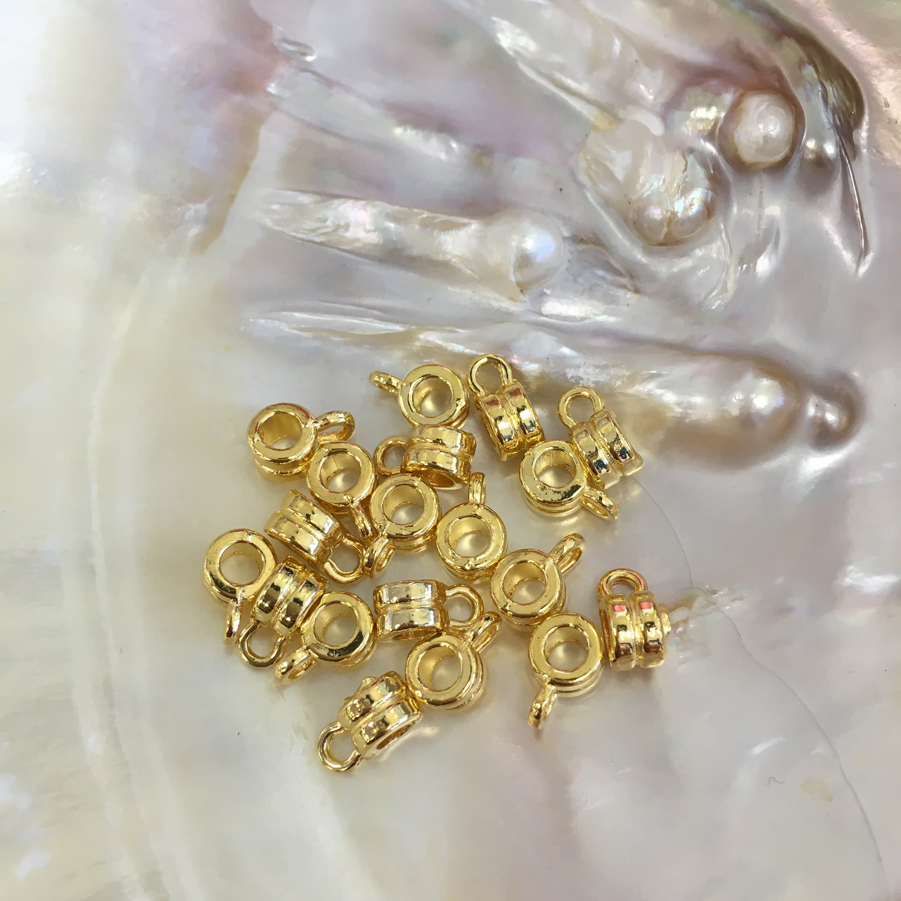 Alloy Gold Charm Hanger with line in center, Round Charm Hanger, Round Pendant, Alloy Round Charm Hanger, Pack of 20, Canadian Supplier - image 5