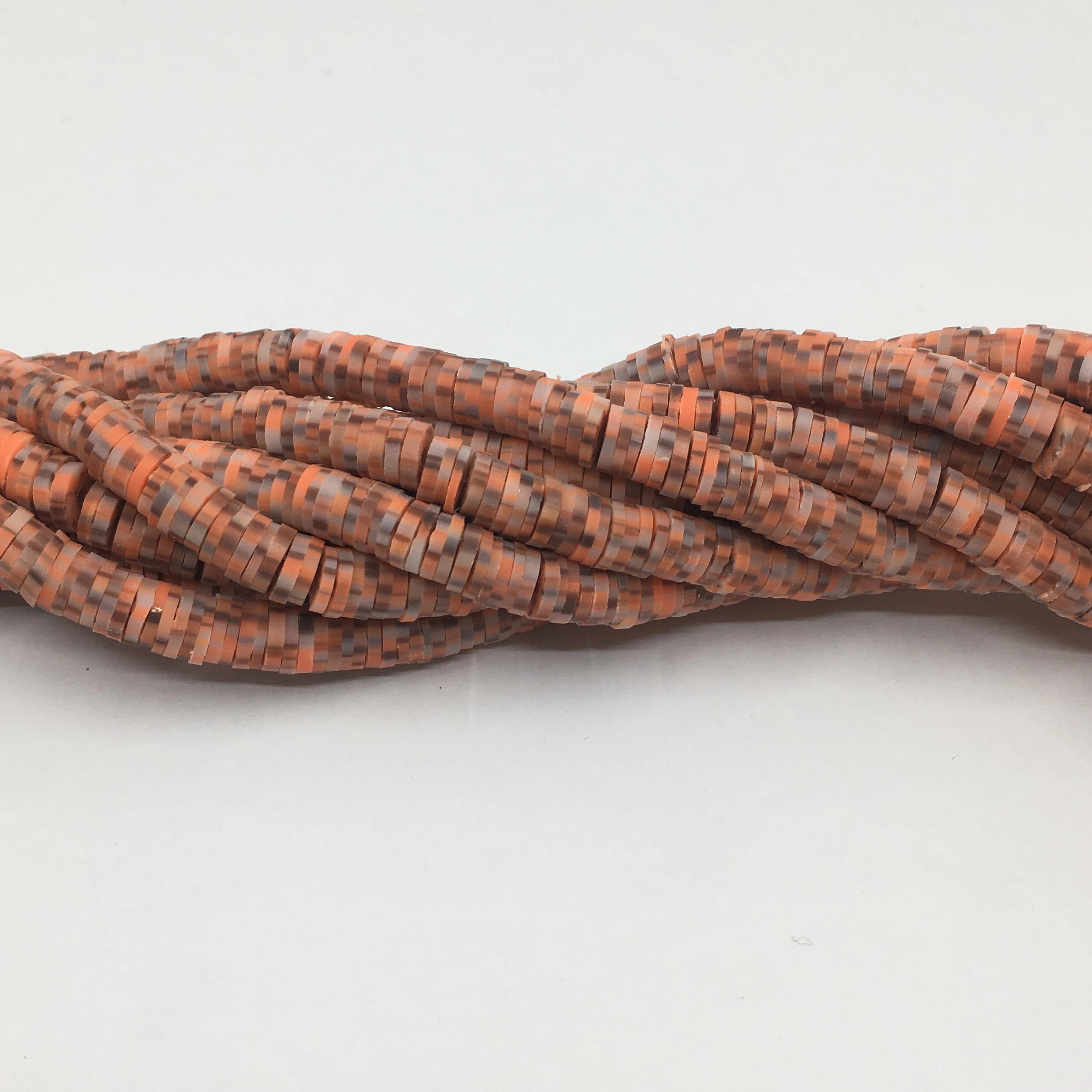 Dotted Purple Heishi Beads, Blue, Salmon Pink Heishi Disc Beads, 6mm Beads, Rubber Beads, Vinyl Beads, Bellaire Wholesale, Canadian Supplier - image 3