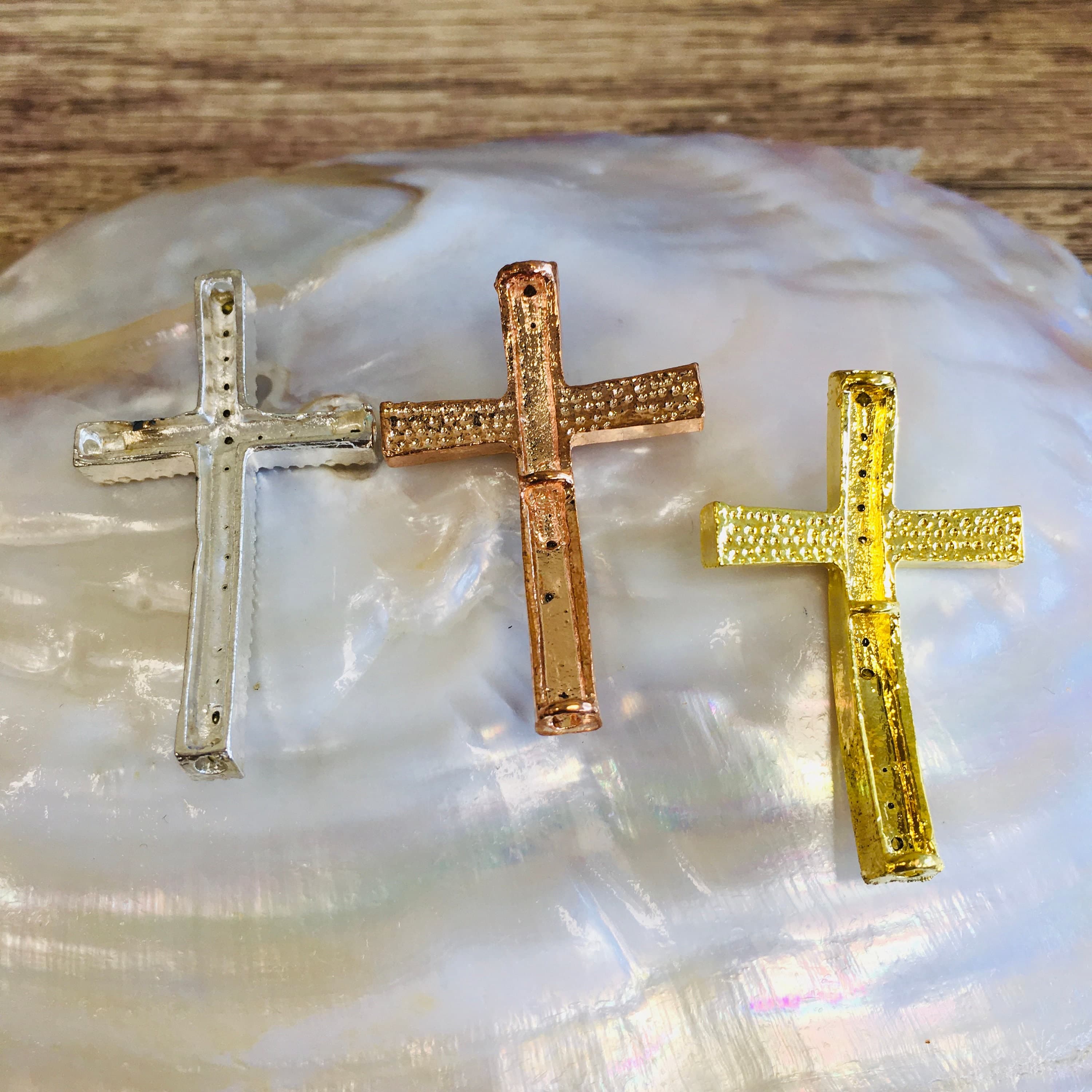 Cross Findings, Cross Bead, Cross Connectors, Alloy Cross Connector, Silver Cross ,Gold, Rose gold Cross Bead, Cross,  Bellaire Wholesale - image 3