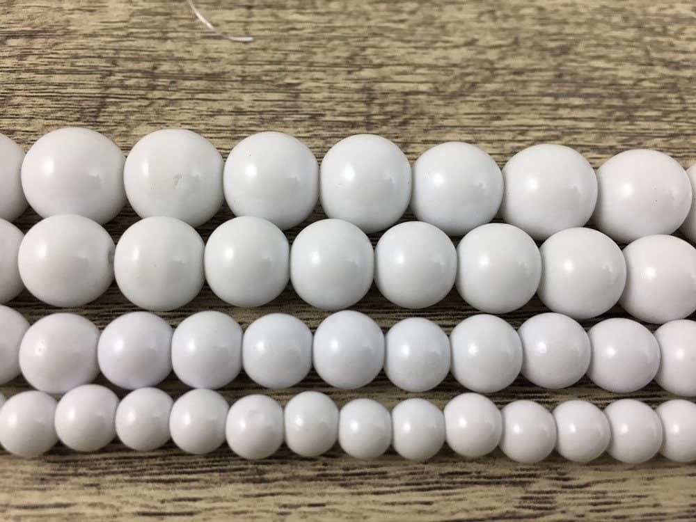 10mm White Glass Pearl Beads, Chalk White Faux pearl Beads, DIY Beads, Jewellery Supply beads, DIY Pearls, Canadian Supplier, Wholesale Buy - image 5