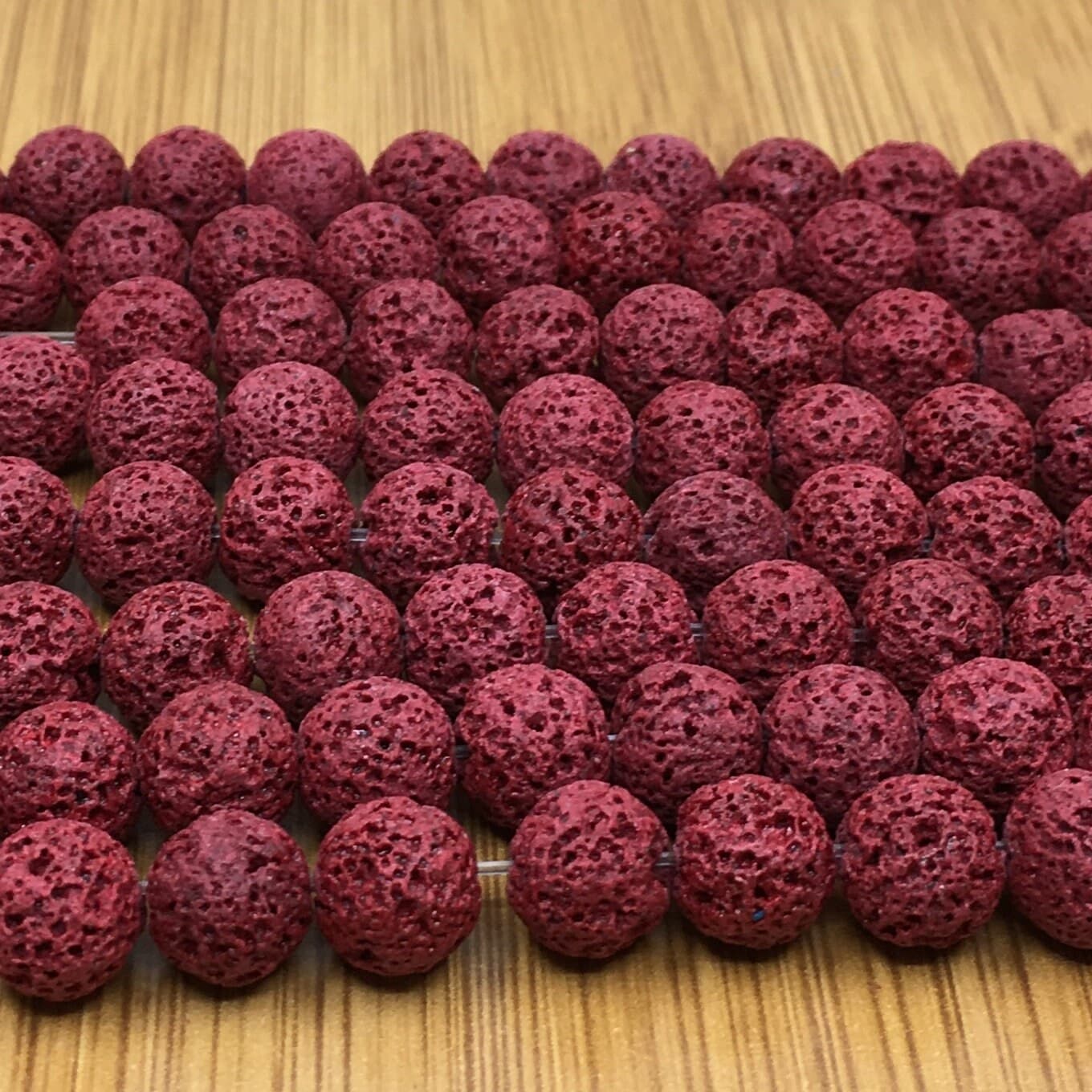 Burgundy Lava beads, Gem stone, Natural stones, 4mm, 6mm, 8mm, 10mm, 12mm, Wholesale beads, Canadian Supplier, Volcano Beads - image 3