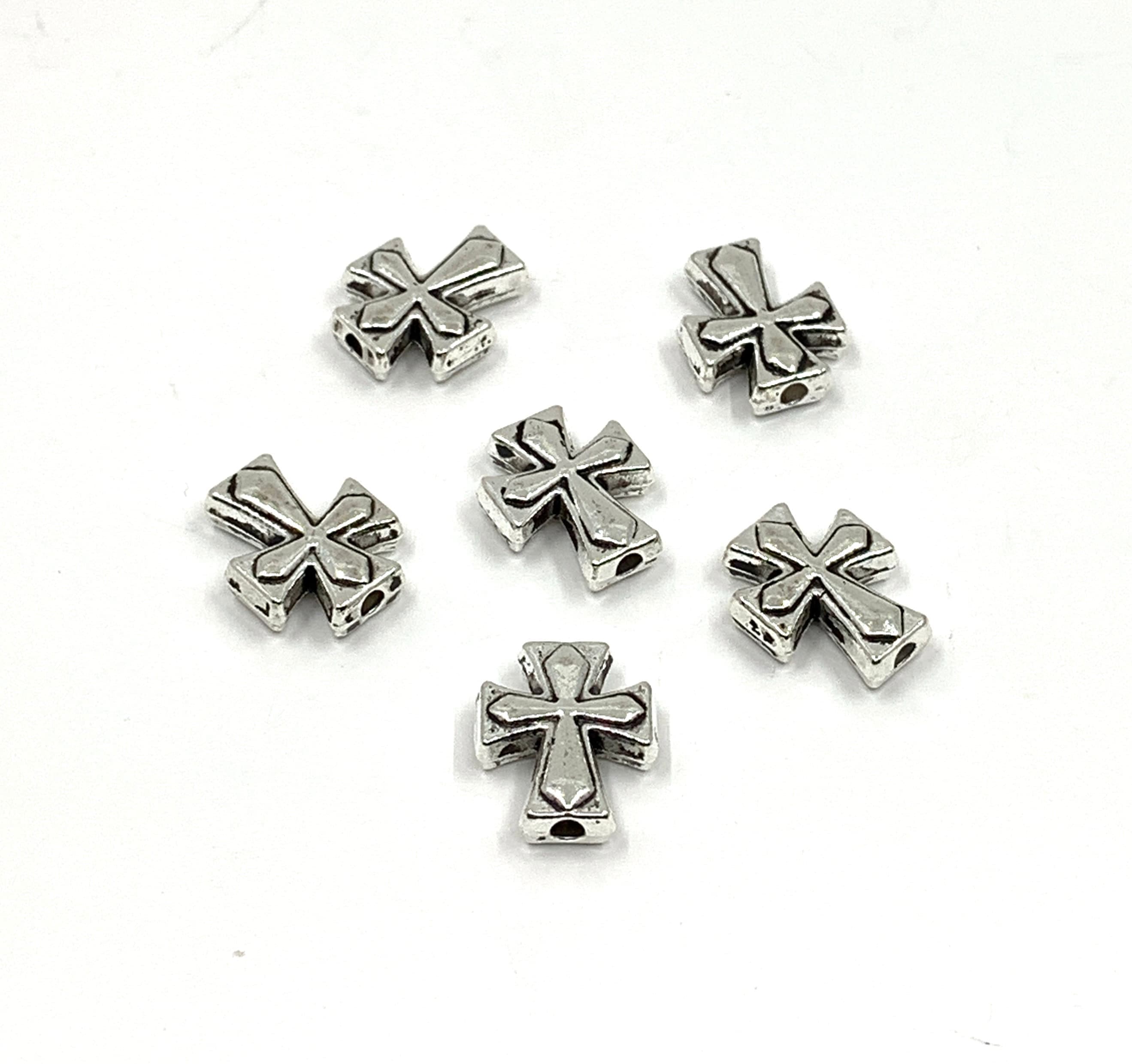 Cross beads, Alloy Cross, Gold, Silver, Rose gold Cross, Bracelet Beads, Jewelry making, Religious Findings, Bellaire Wholesale, 17pcs - image 4