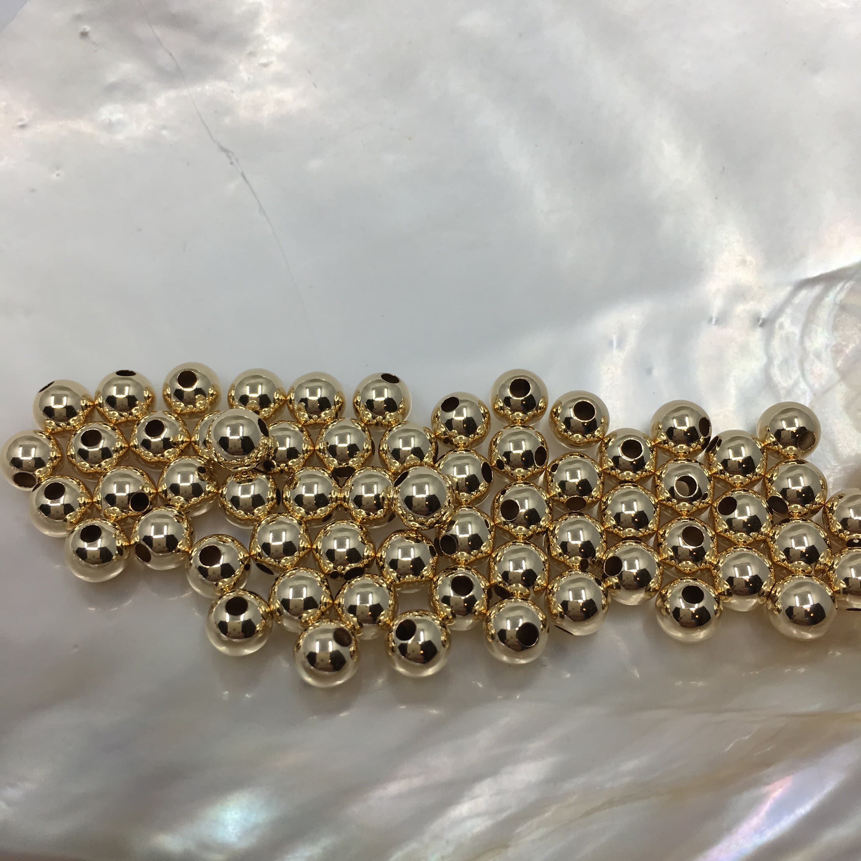 Gold filled 1/20 14K, 10mm Gold filled, 14K  Bracelet, Gold Filled Beads, Gold filled loose beads, 14K Canadian company, 1 Pc - image 4