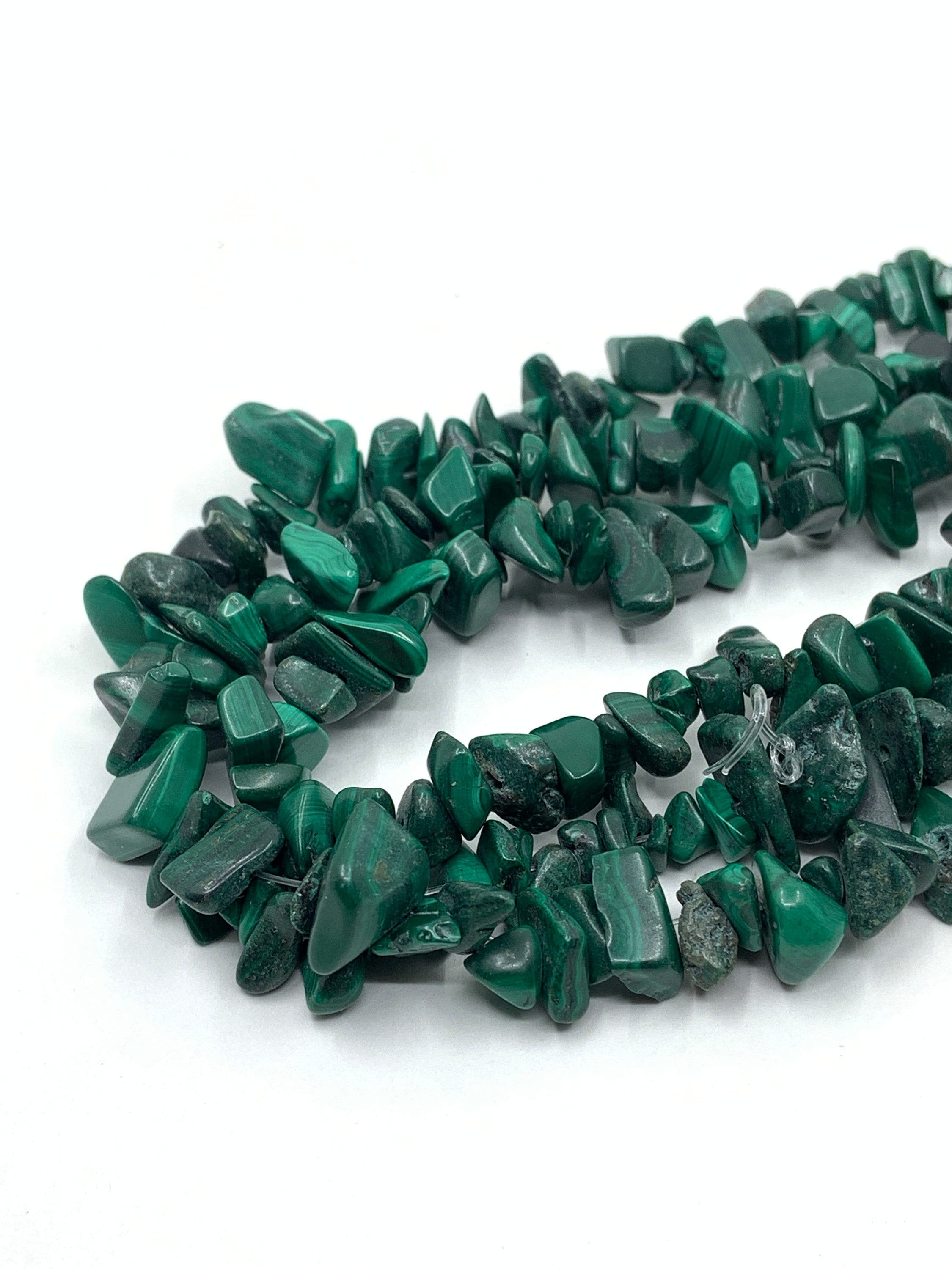 Malachite Bead Chips, Natural Stone Bead, Crystal Gemstone Chips, 8x12mm, Full Strand, Semi precious Gemstone, Wholesale Beads, Supplier - image 3