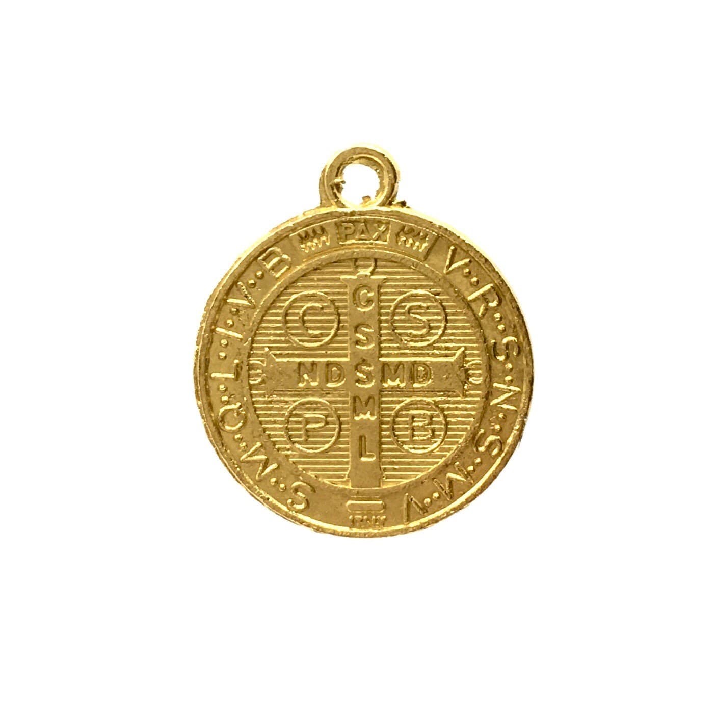Religious Charms Gold, St Benedict Religious Charm, Alloy Religious Jewelry, St Benedict Gold Pendant, Bellaire Wholesale, Bulk Buy Charms - image 4