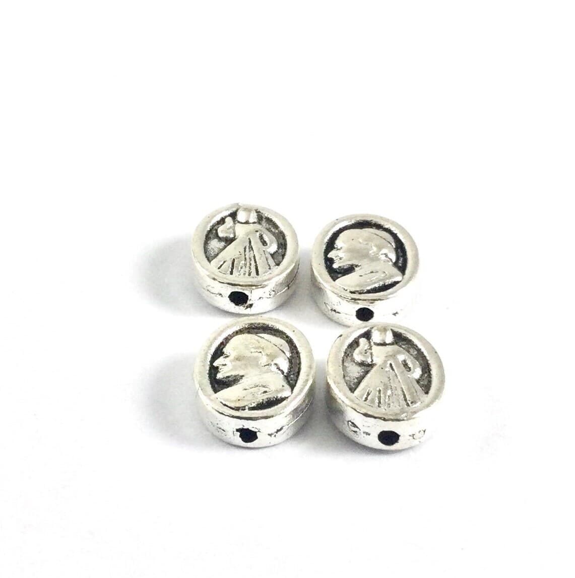 Alloy Religious Beads, Religious beads, 40Pc, Silver Bead, Jewelry findings, Pendant Findings, Earring Findings - image 3