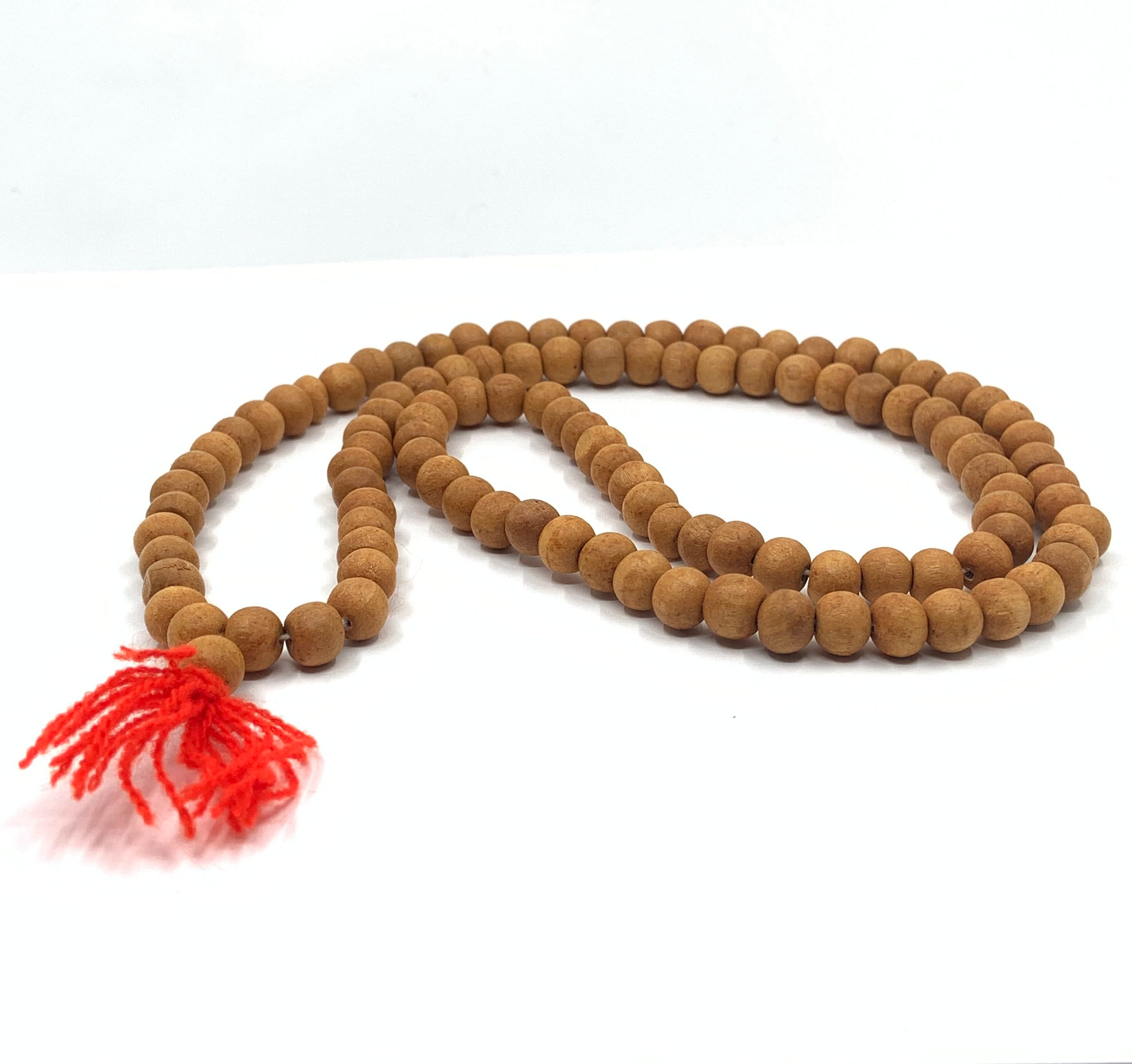 Sandalwood Mala Necklace, 6mm, 8mm, 10mm, Sandalwood Rosary, Meditation Prayer Beads