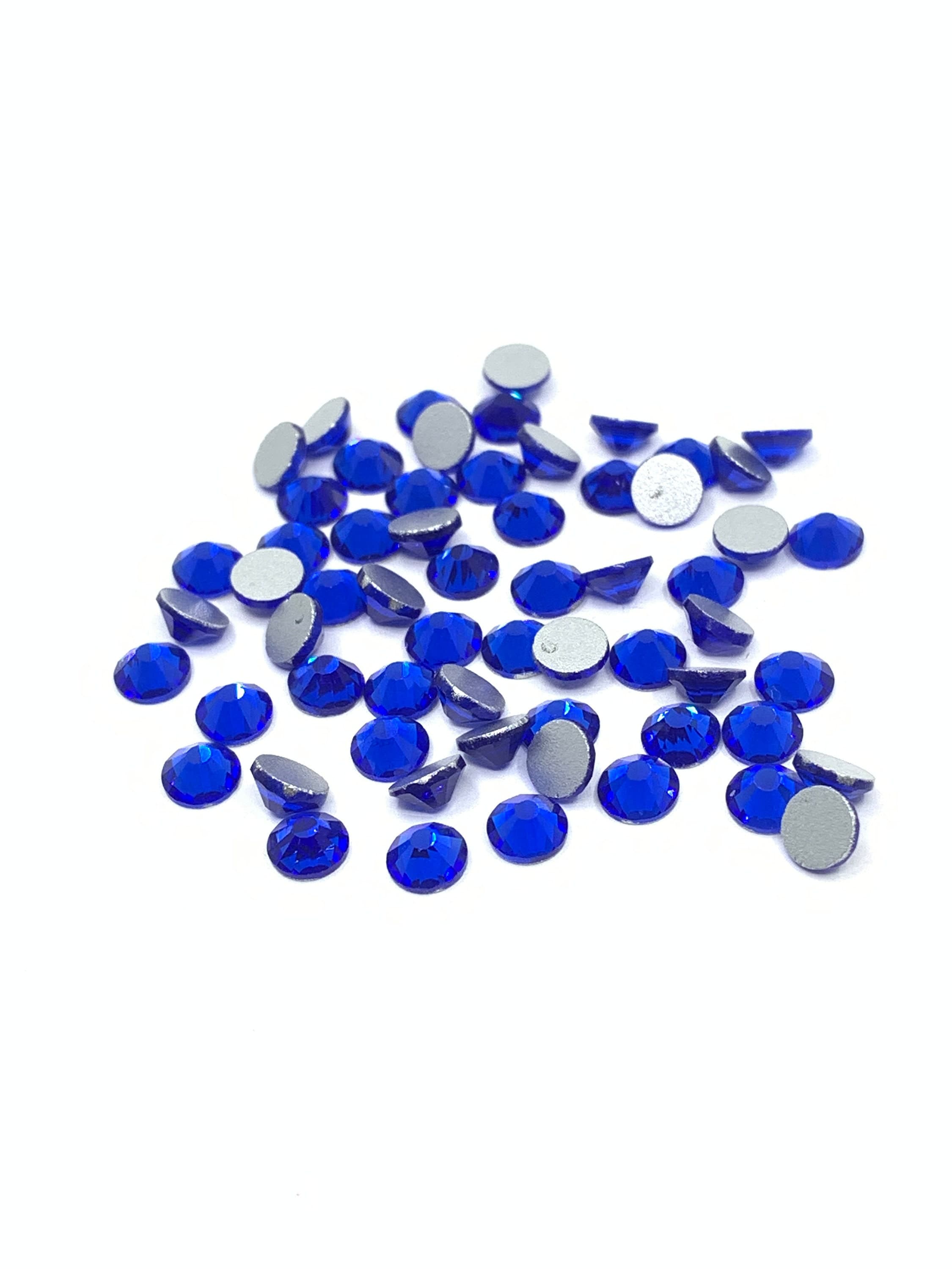 Non Hotfix Flatback Rhinestones Glass, Royal Blue Flatback, SS20, SS34, Crystals Bulk, Wholesale, Craft Rhinestone, Foil Back, Supplier